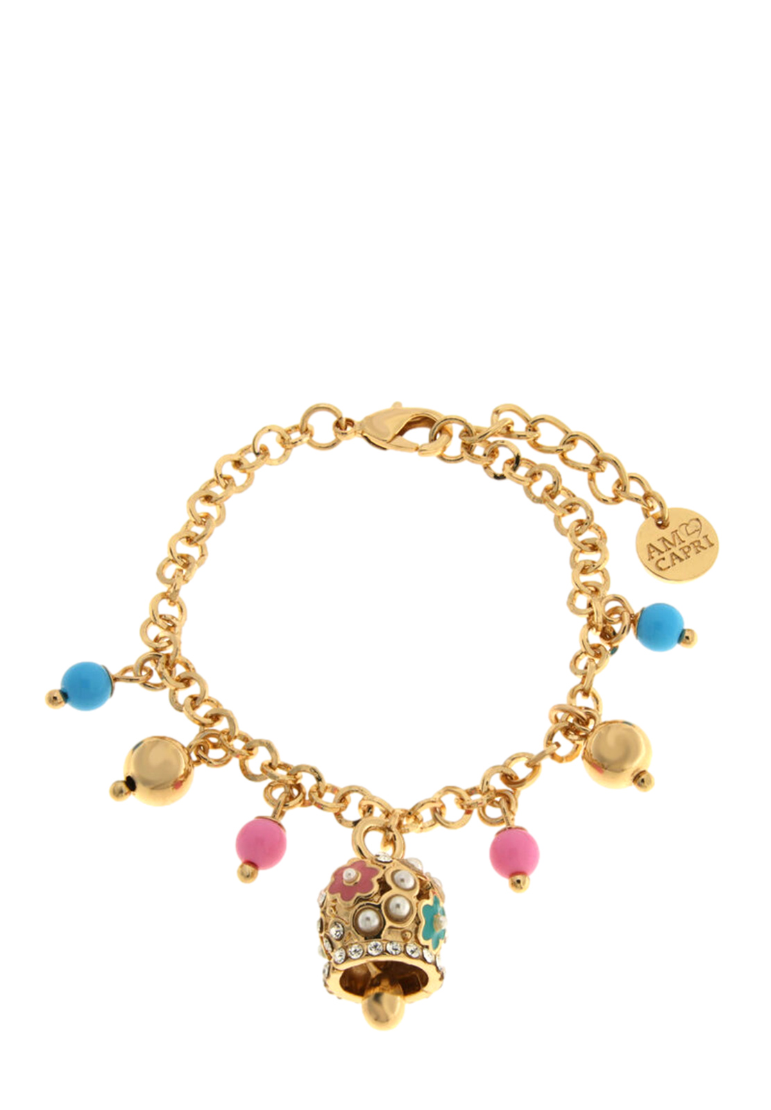 AMO CAPRI BRACCIALE CAMPANA E SFERE PENDENTI