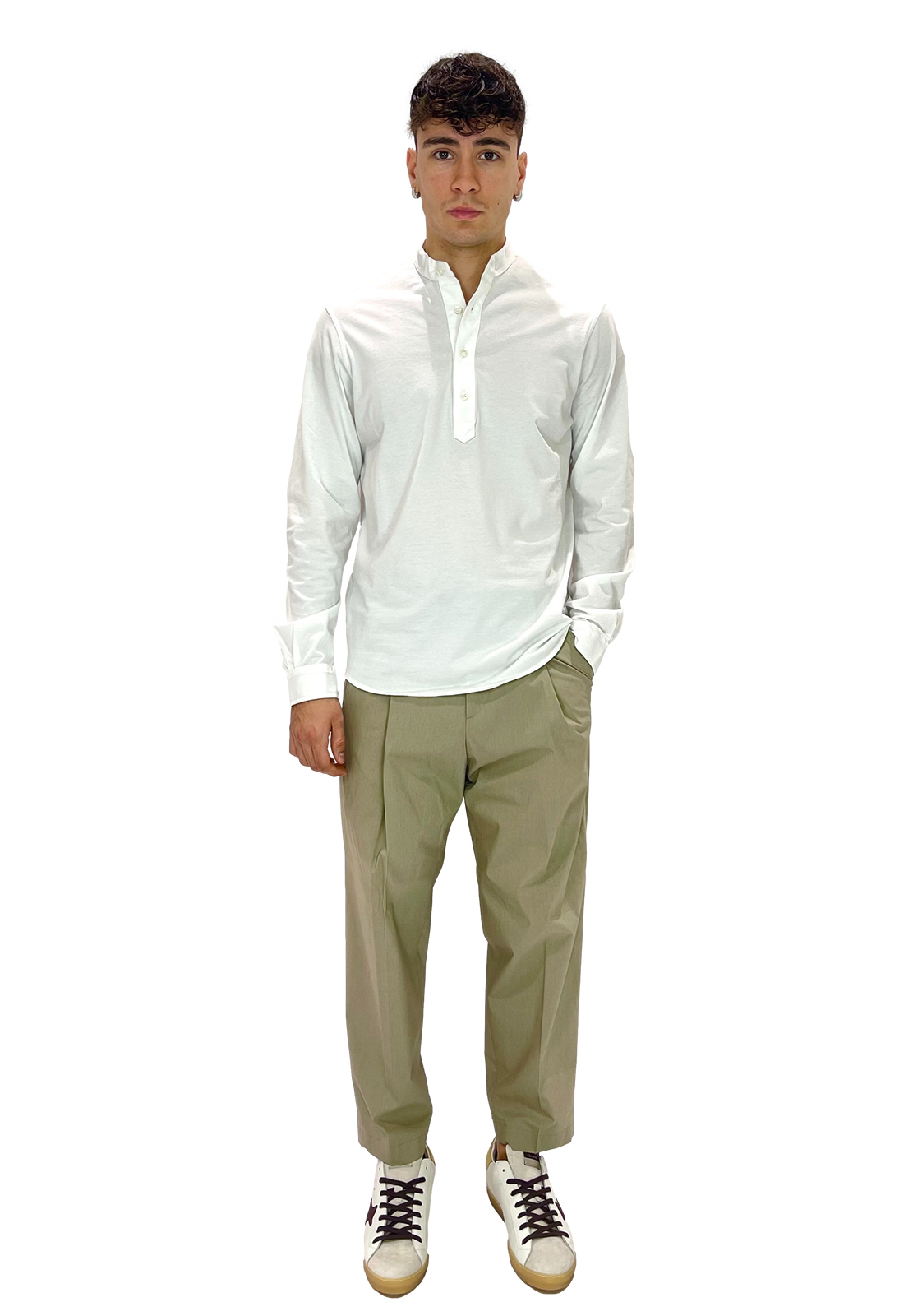 FILIPPO DE LAURENTIIS CAMICIA COREANA IN JERSEY