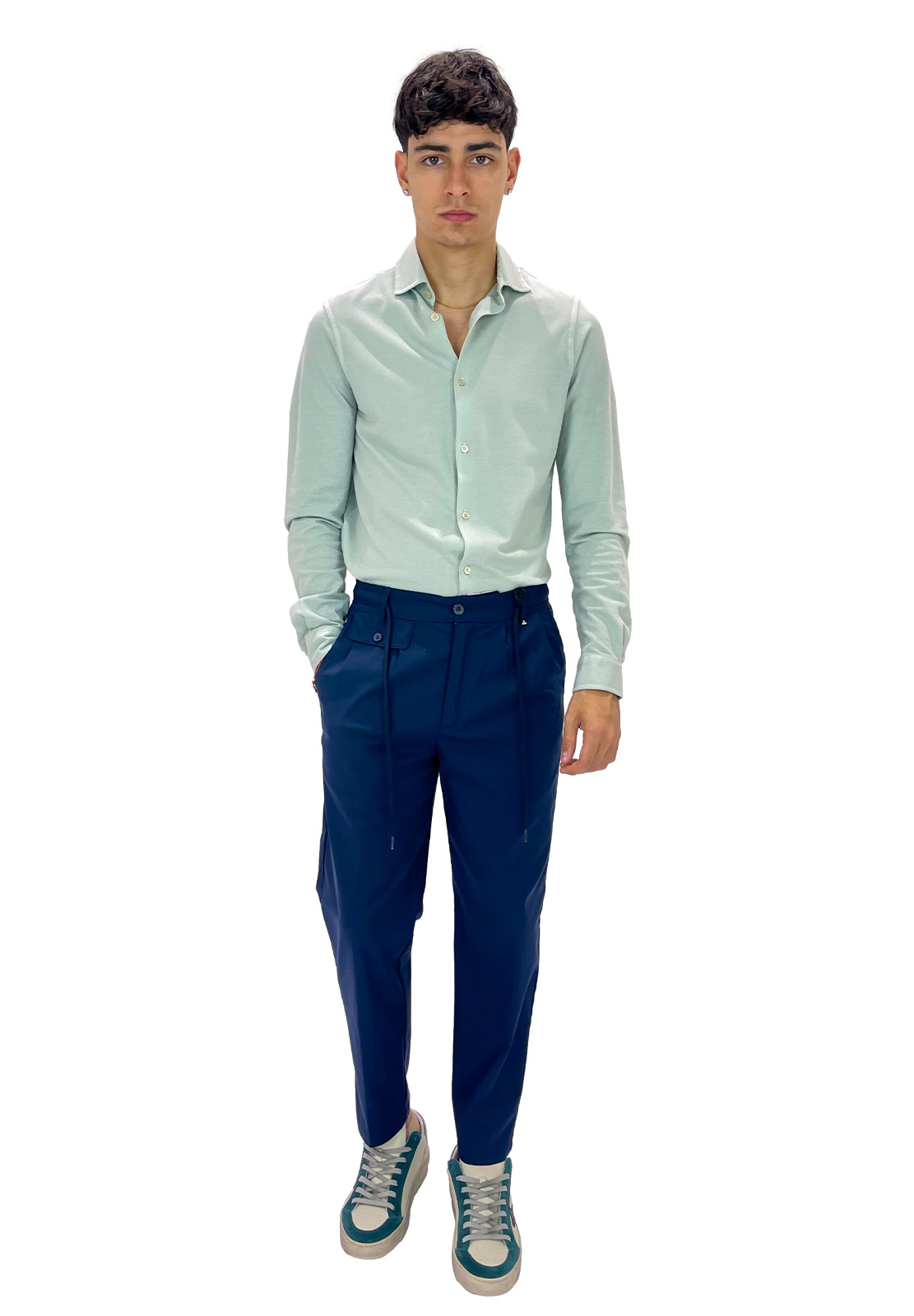 FILIPPO DE LAURENTIIS CAMICIA MANICHE LUNGHE IN COTONE