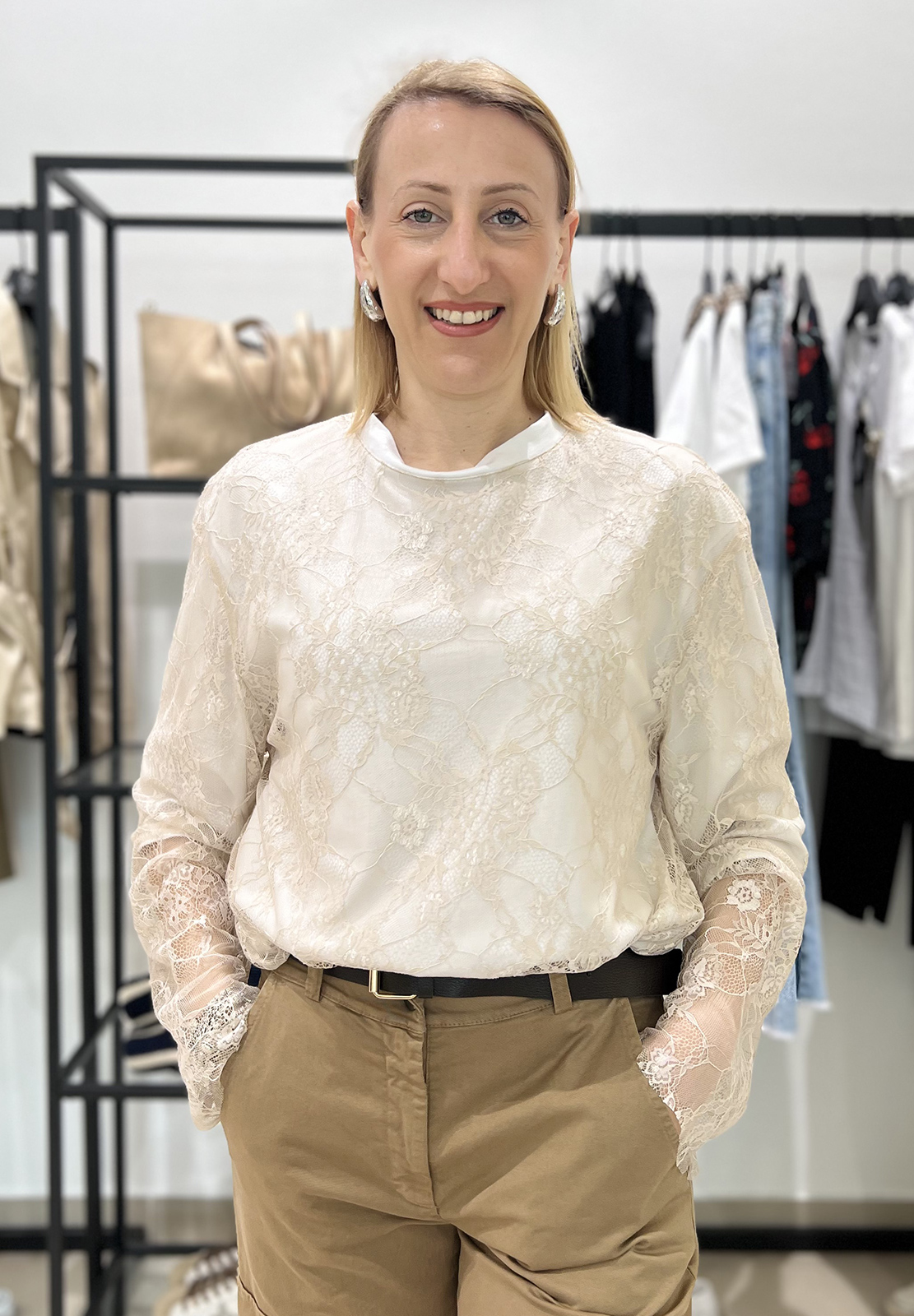 HAVEONE MAGLIA CON PIZZO