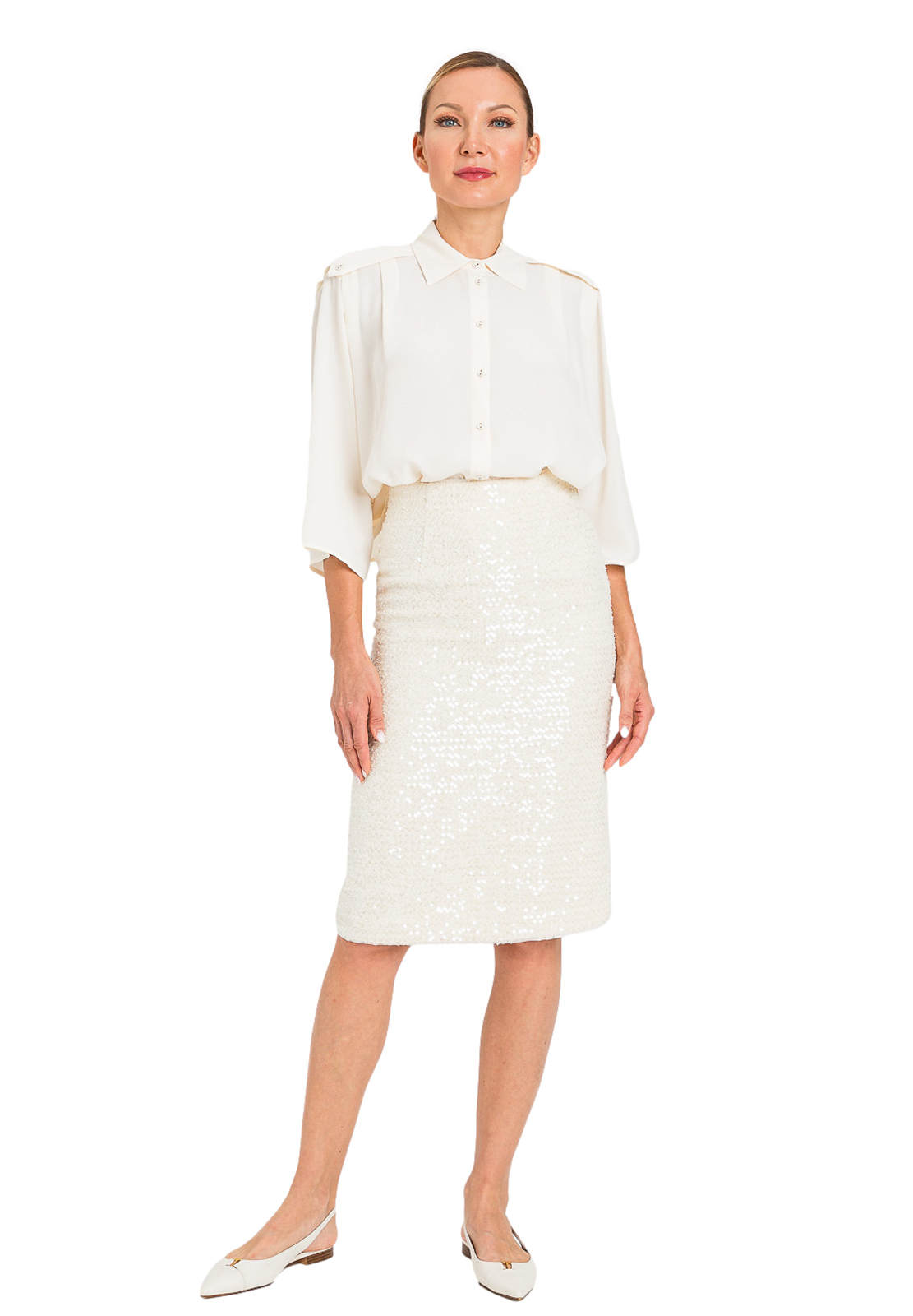TWINSET CAMICIA CROPPED MORBIDA CON ALAMARI