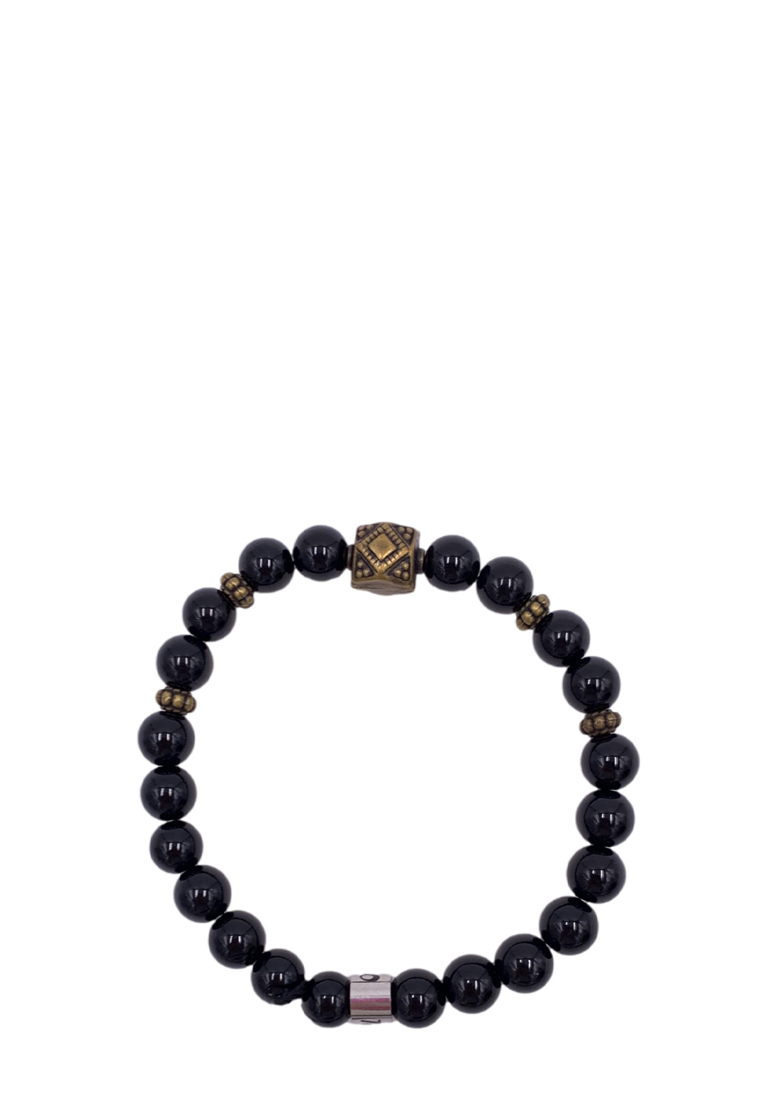 MANCINO BRACCIALE ELASTICO PIETRE NATURALI FIN. OTTONE