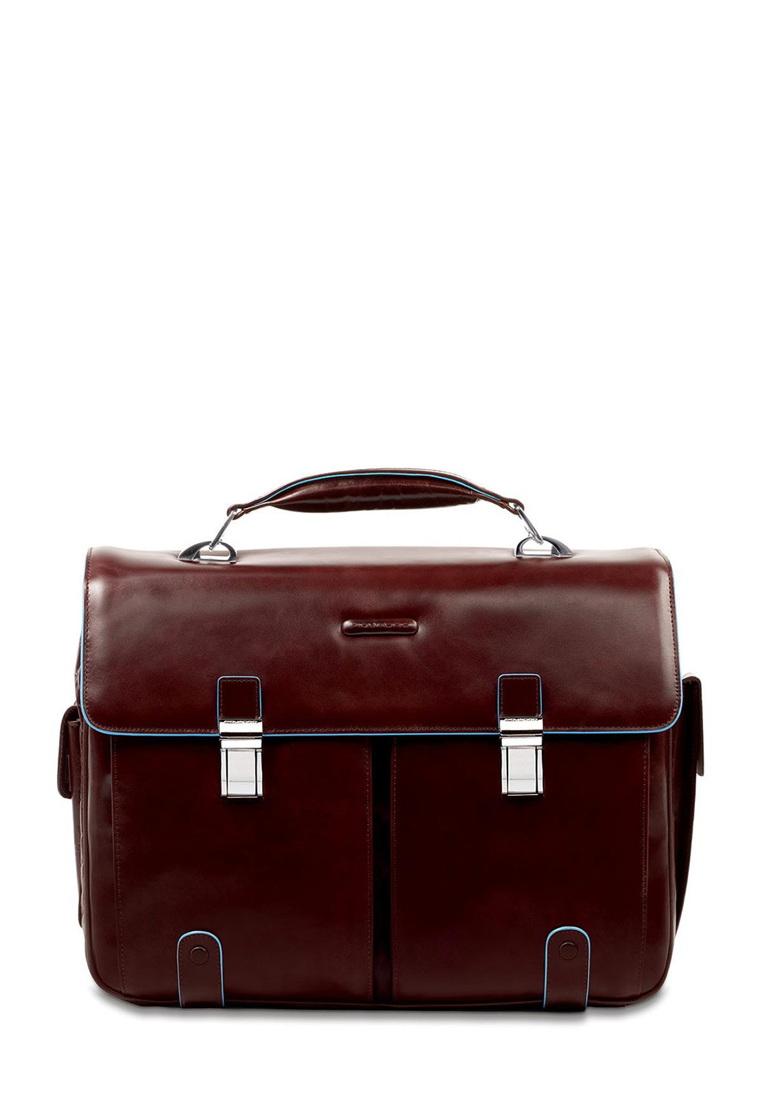 PIQUADRO CARTELLA 2 MANICI E TASCHE BLUE SQUARE