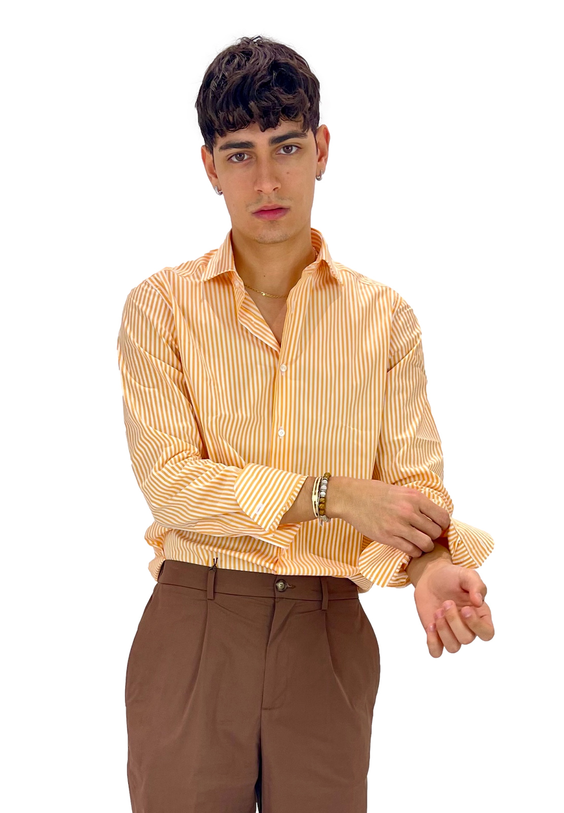 BRANCACCIO CAMICIA SLIM A RIGHE