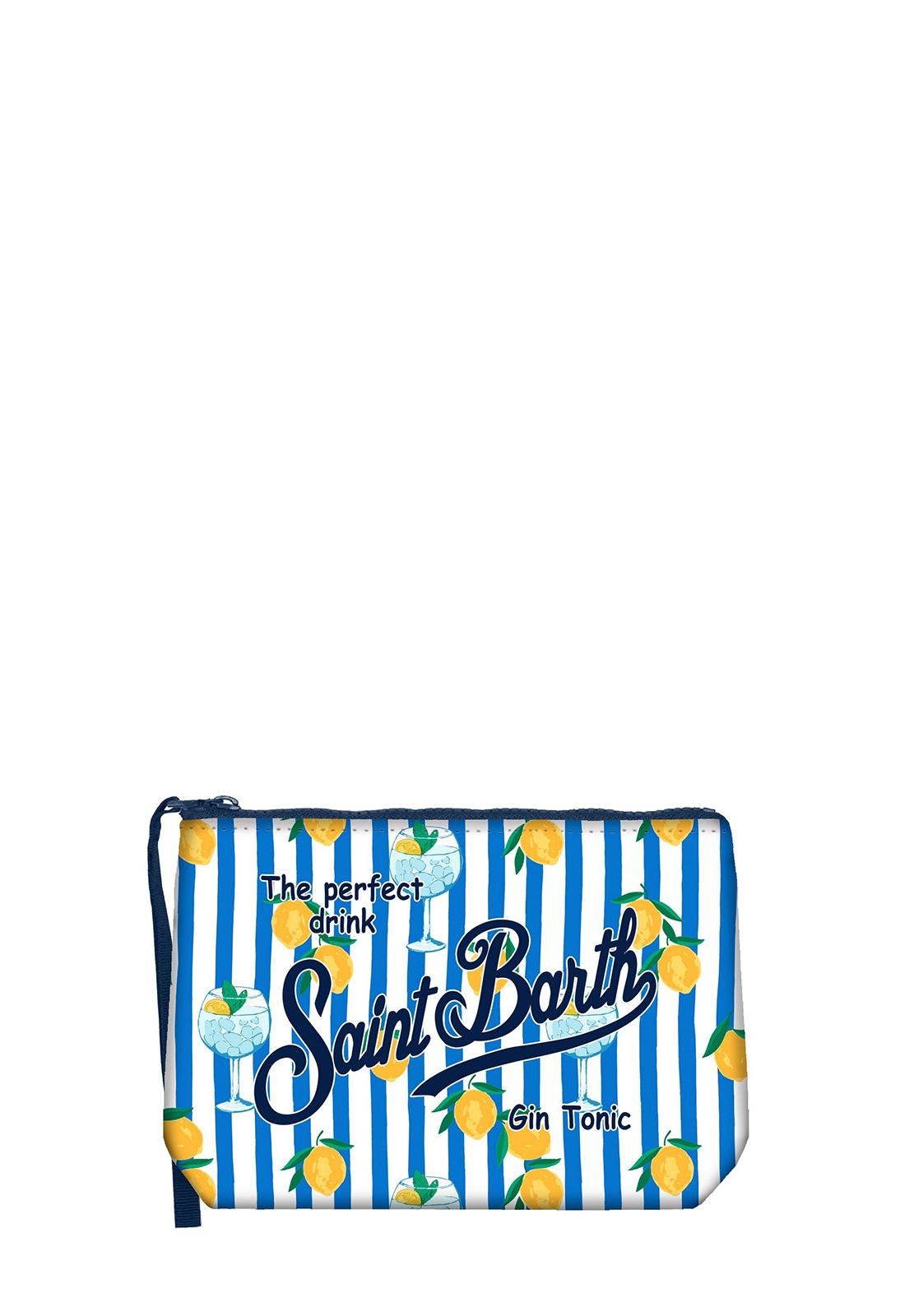 SAINT BARTH POCHETTE ALINE GIN TONIC LEMON STRIPES