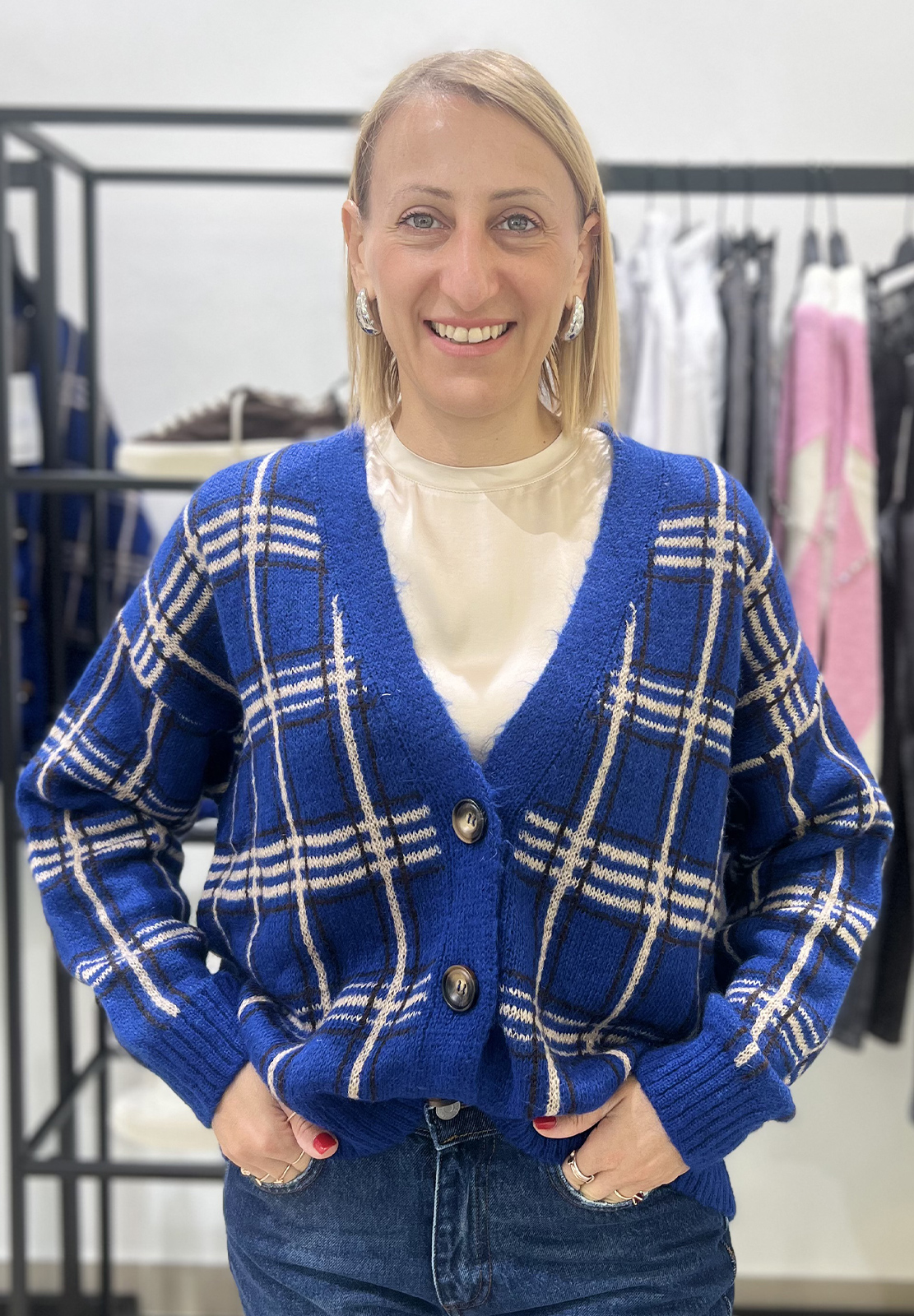 HAVEONE CARDIGAN TARTAN