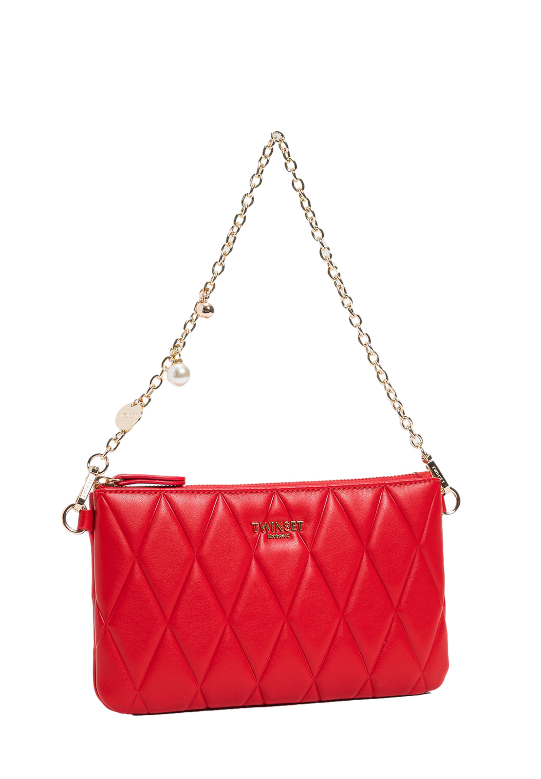 TWINSET MINI BORSA TRAPUNTATA CON LOGO