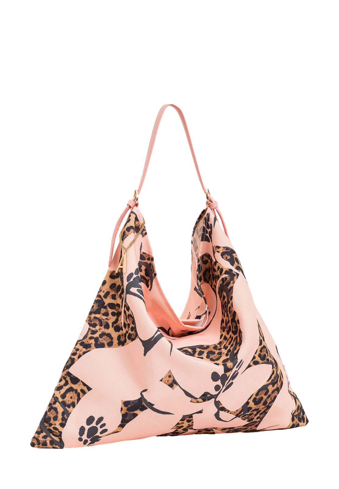 TWINSET ACTITUDE HOBO MORBIDA IN CANVAS STAMPATO