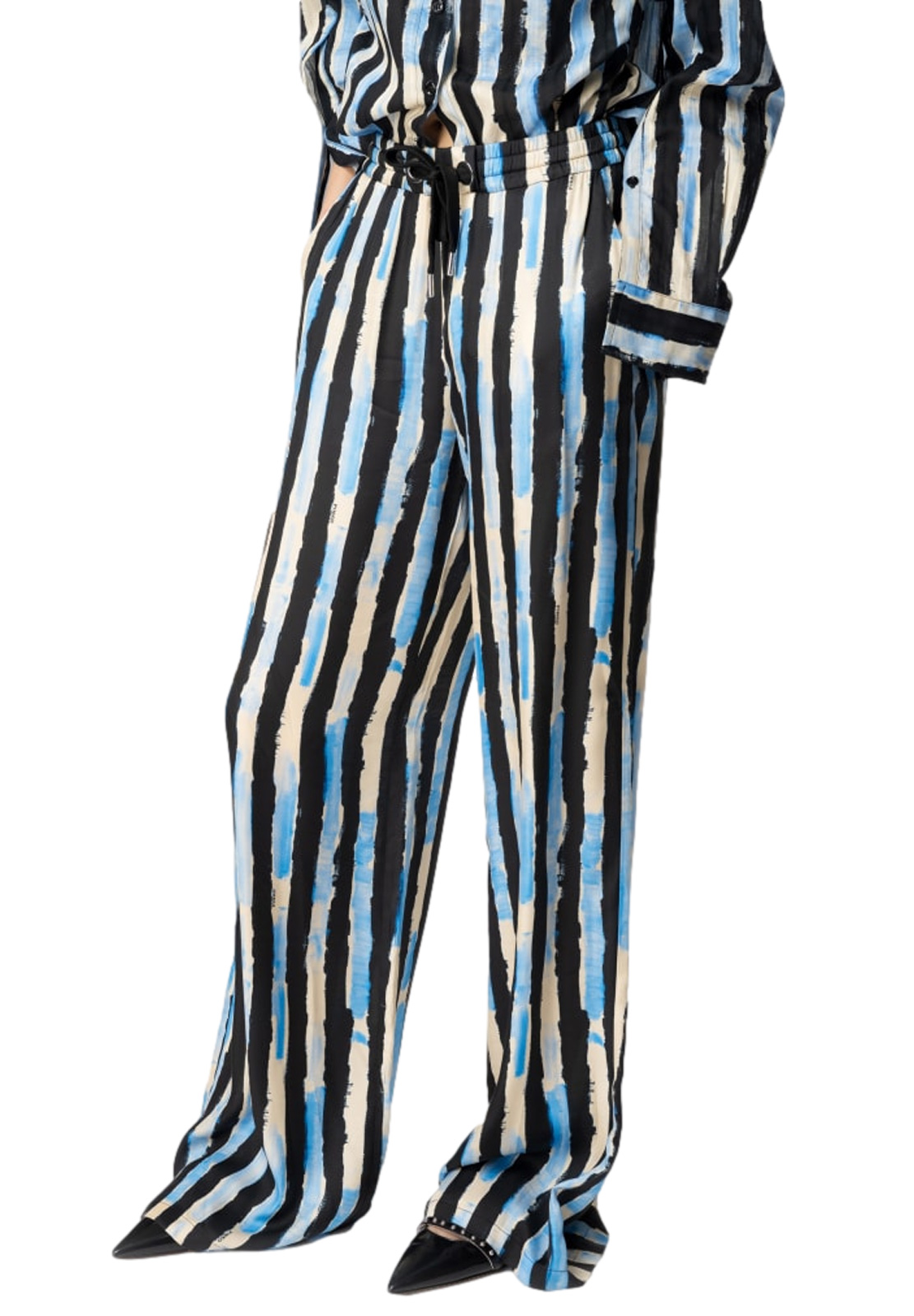 PINKO PANTALONE TWILL STAMPA RIGA