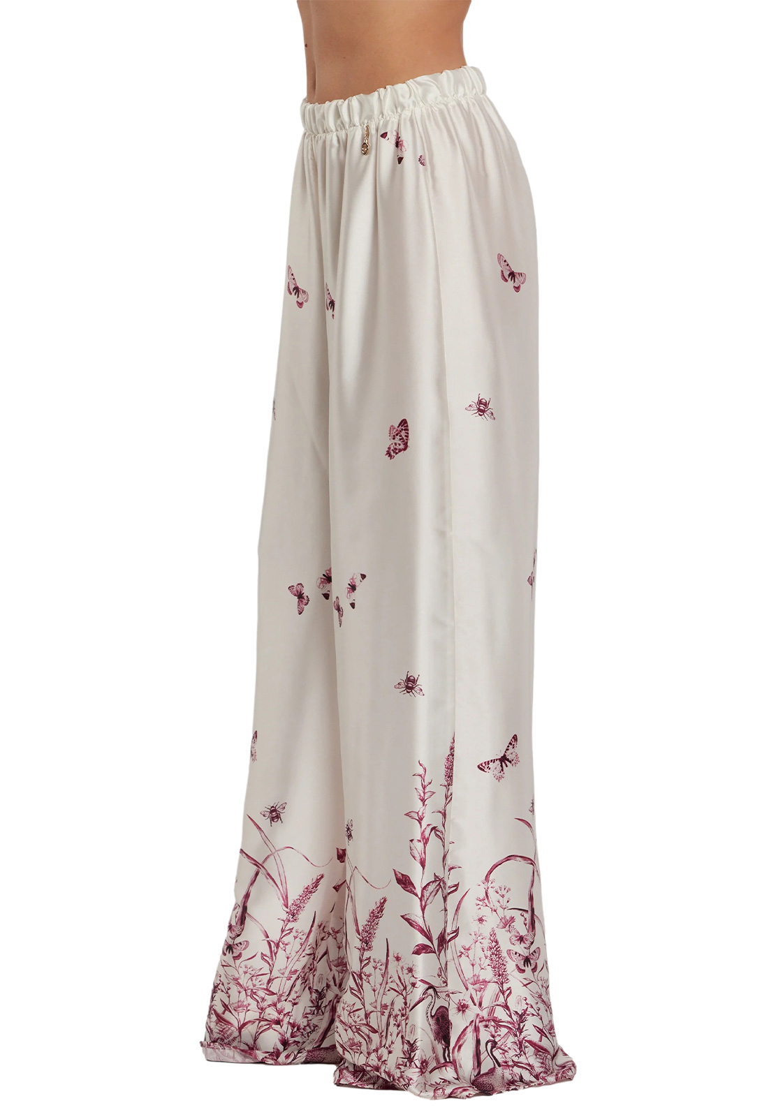 RELISH PANTALONI BADAS PALAZZO FANTASIA BUTTERFLY