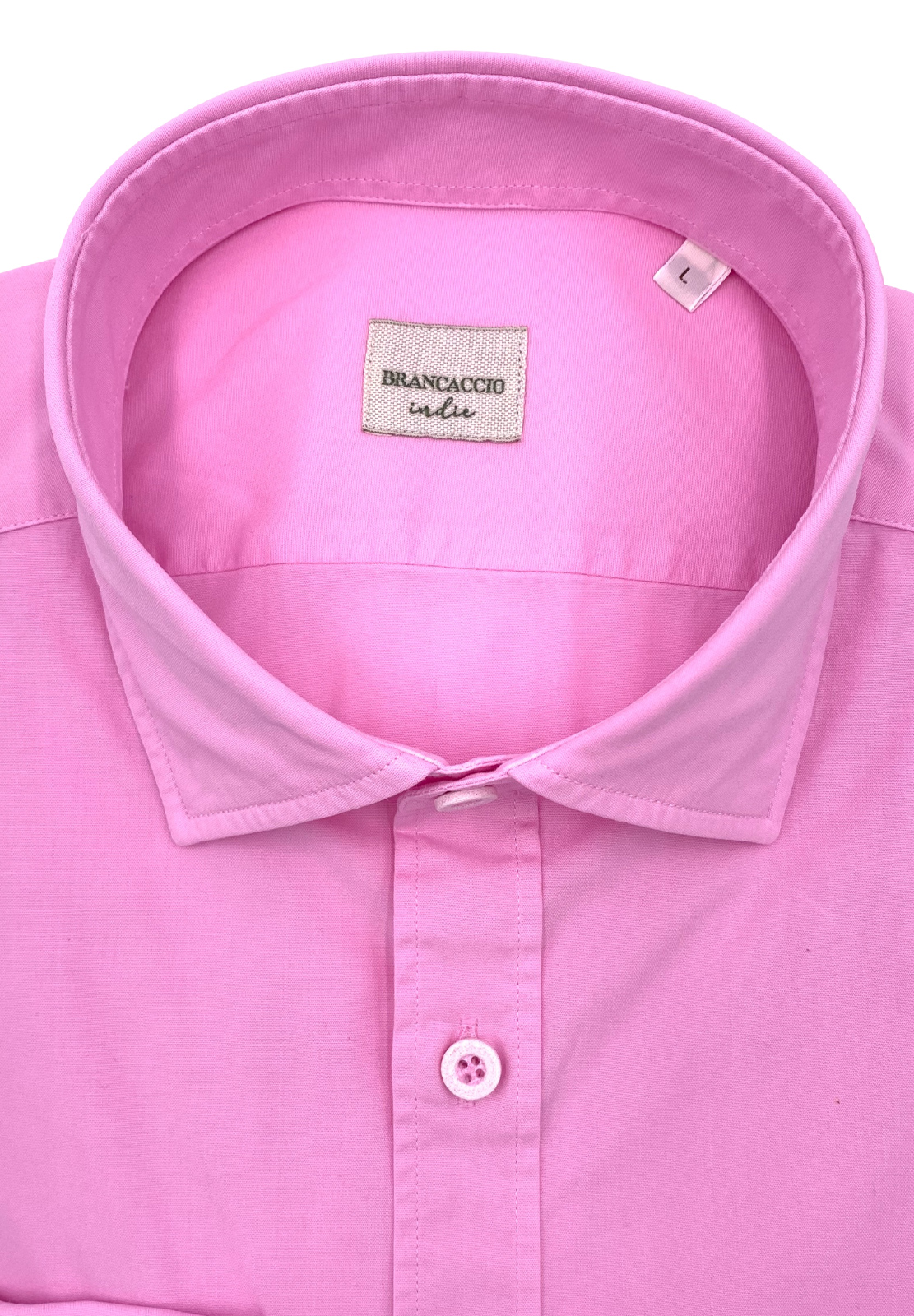 BRANCACCIO CAMICIA TINTA UNITA IN COTONE