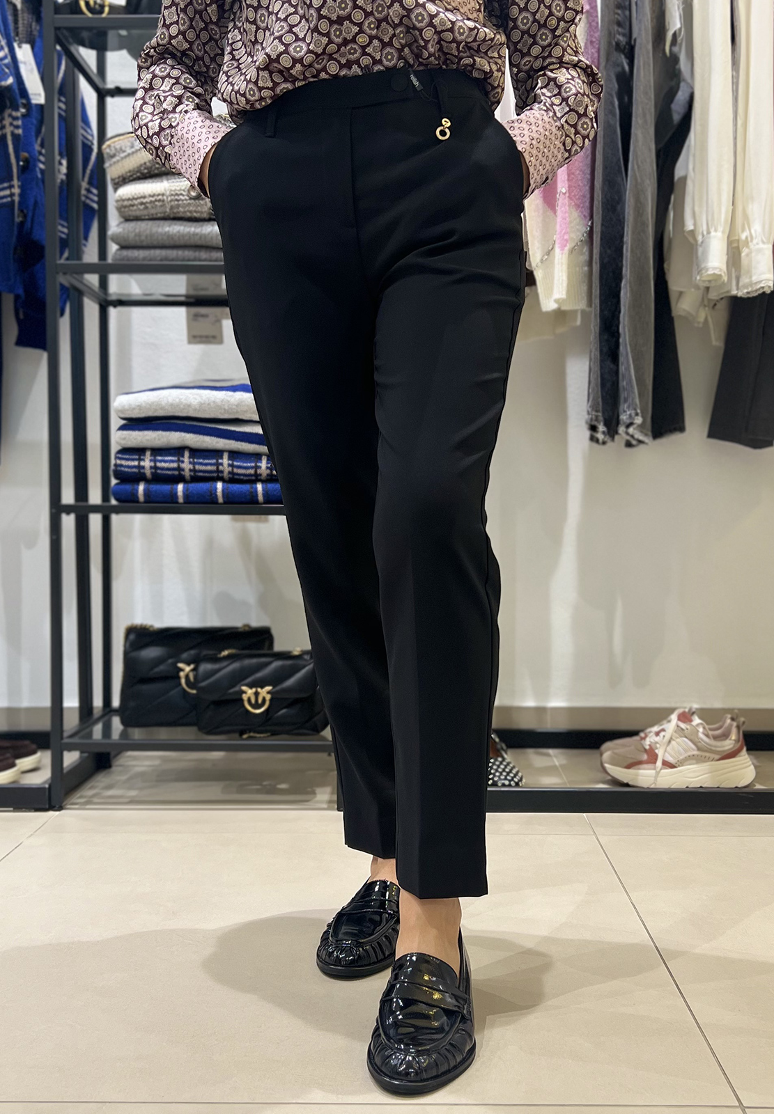 RELISH PANTALONE OSTENDO VITA ALTA CON ELASTICO