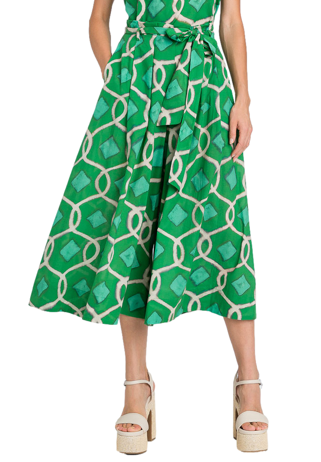 TWINSET ACTITUDE GONNA PANTALONE IN MUSSOLA STAMPATA