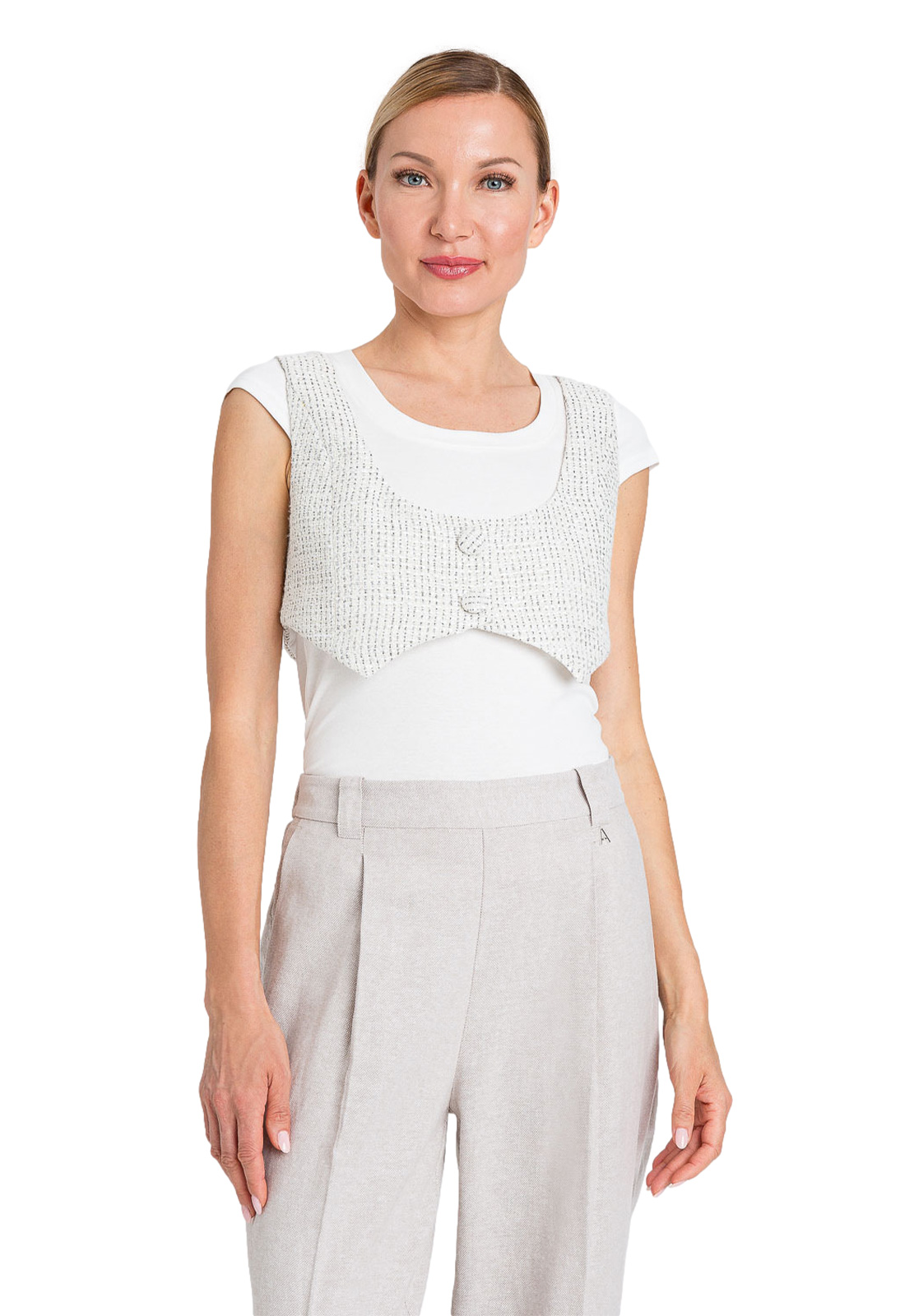 TWINSET ACTITUDE T-SHIRT CON GILET