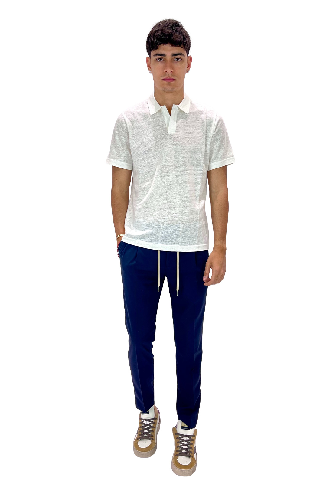 SAINT BARTH POLO IN LINO FRASER