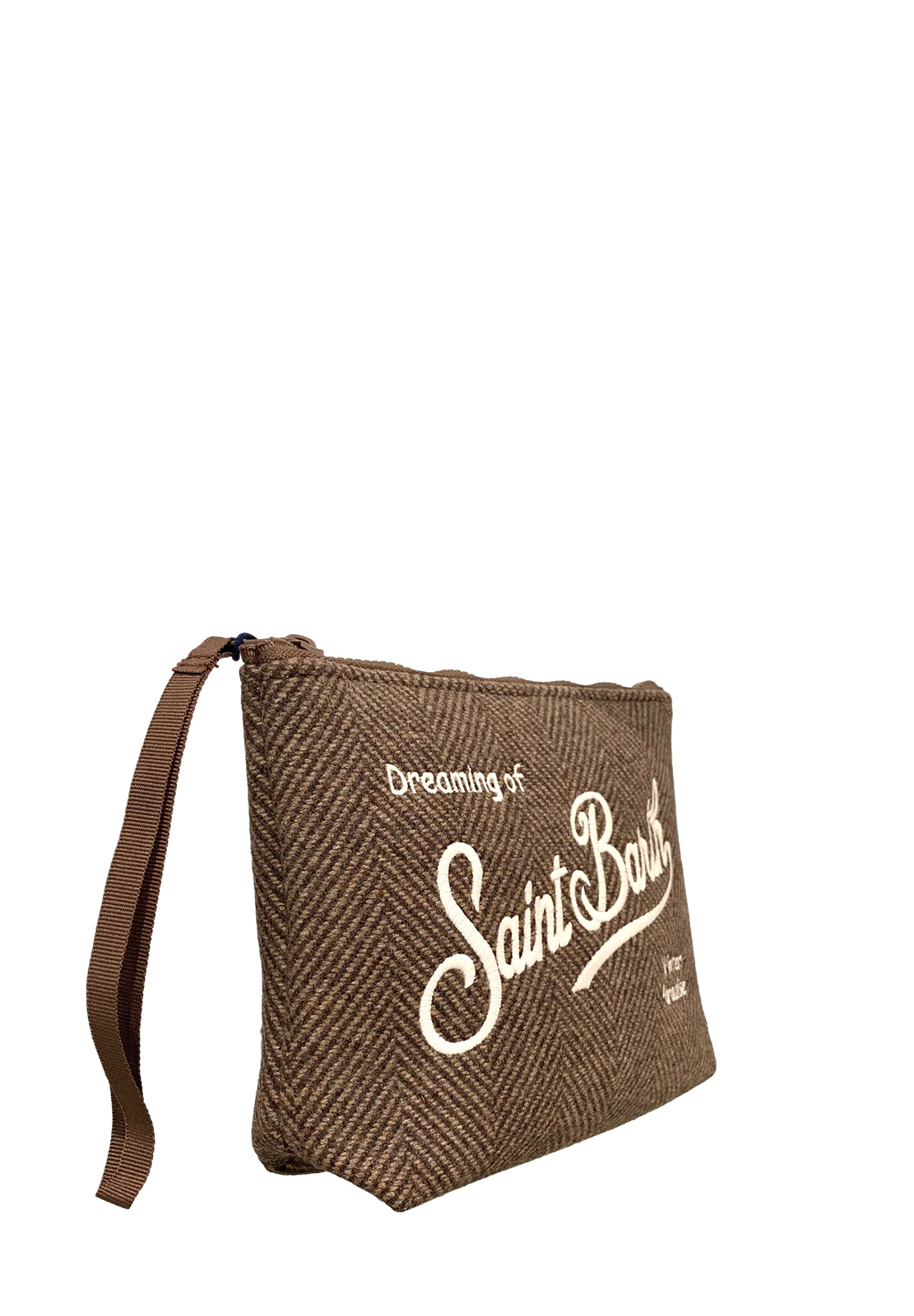 SAINT BARTH POCHETTE ALINE HERRINGBONE