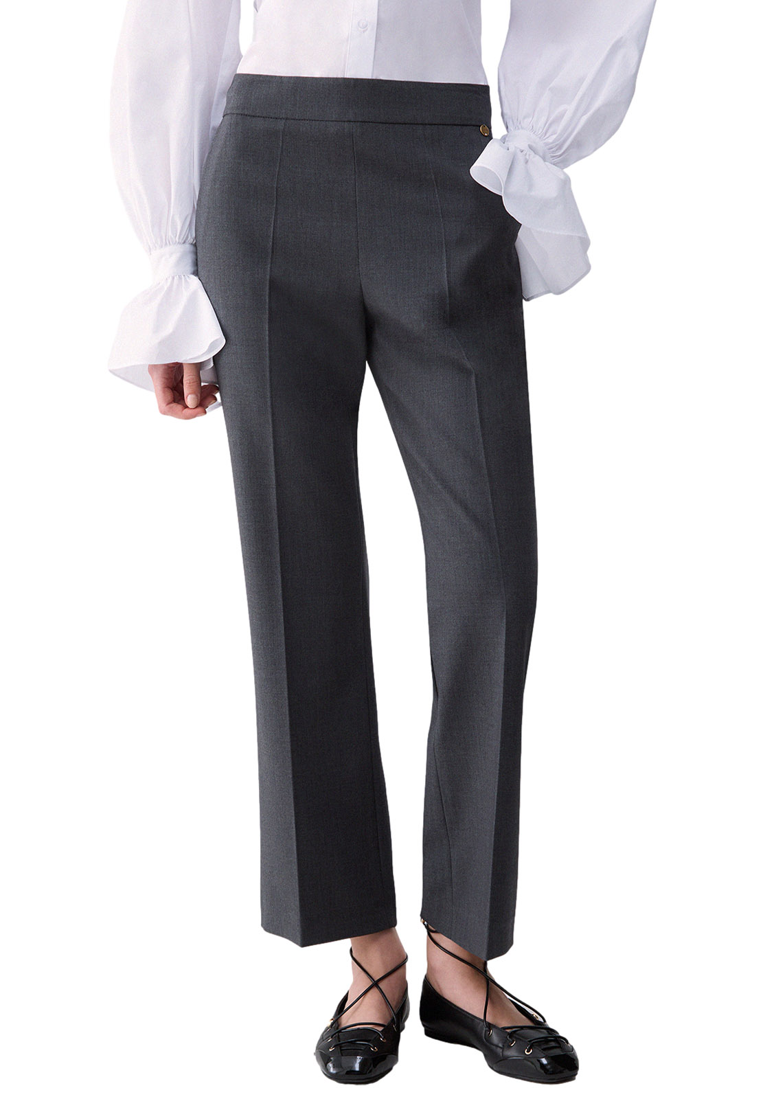 LIU JO PANTALONE TROMBETTA IN FLANELLA