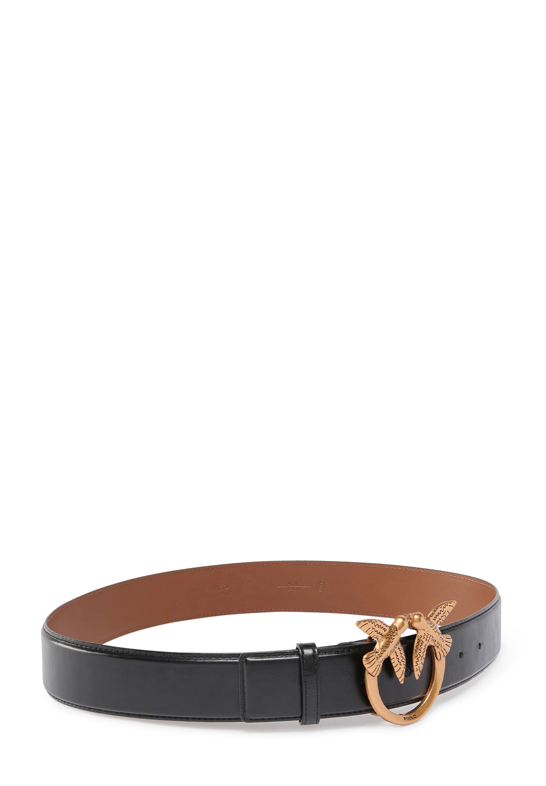 PINKO CINTURA LOVE BERRY 4CM VITELLO LUCIDO