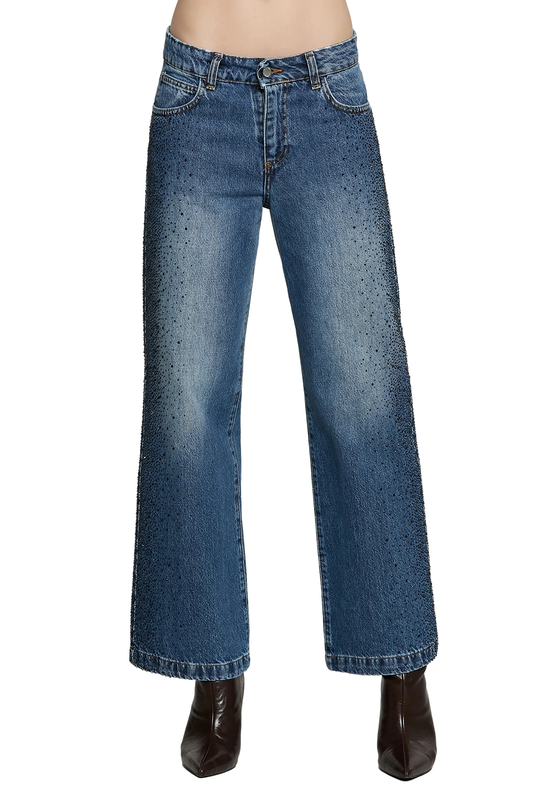 RELISH PANTALONE ELLELONG  A VITA MEDIA CON STRASS
