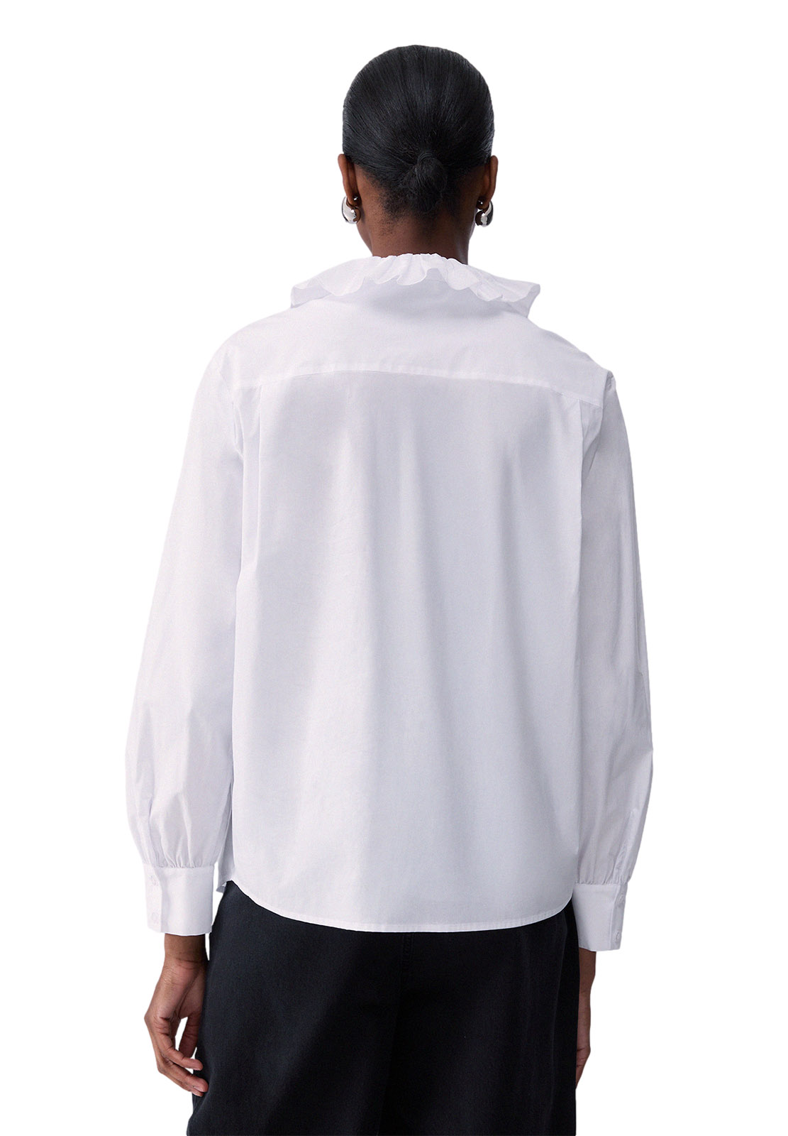 LIU JO CAMICIA IN POPELINE CON ROUCHES
