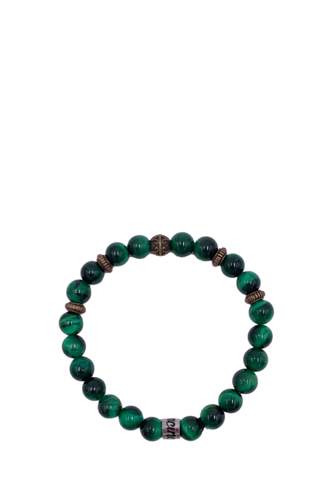 MANCINO BRACCIALE ELASTICO PIETRE NATURALI FIN. OTTONE