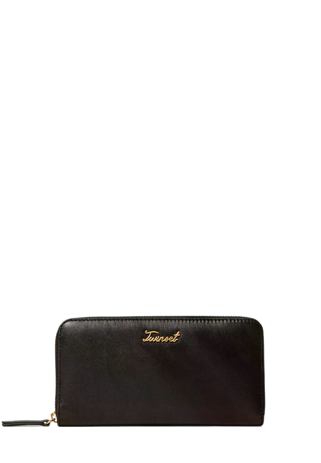 TWINSET PORTAFOGLI ZIP AROUND IN PELLE