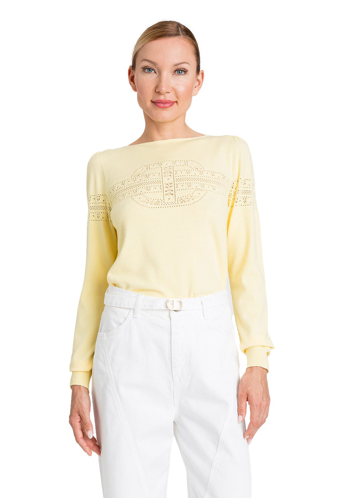 TWINSET MAGLIA CON LOGO TRAFORATO