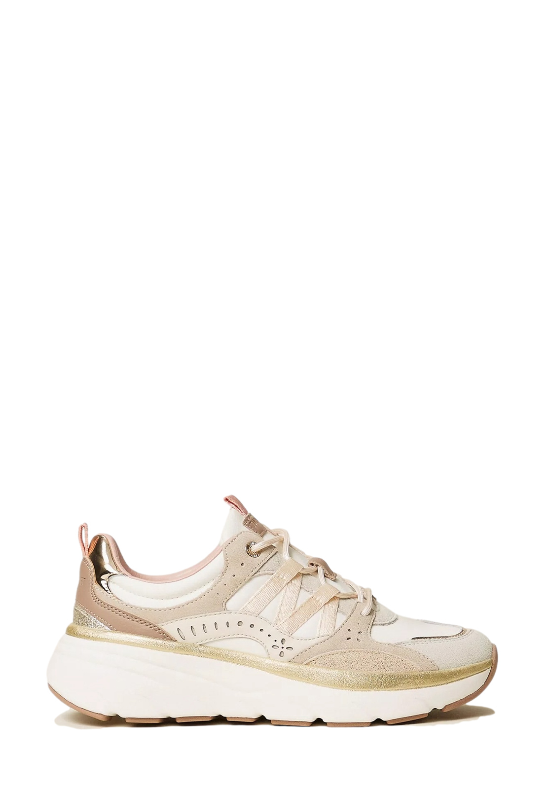 TWINSET SNEAKERS RUNNING IN PELLE E RETE