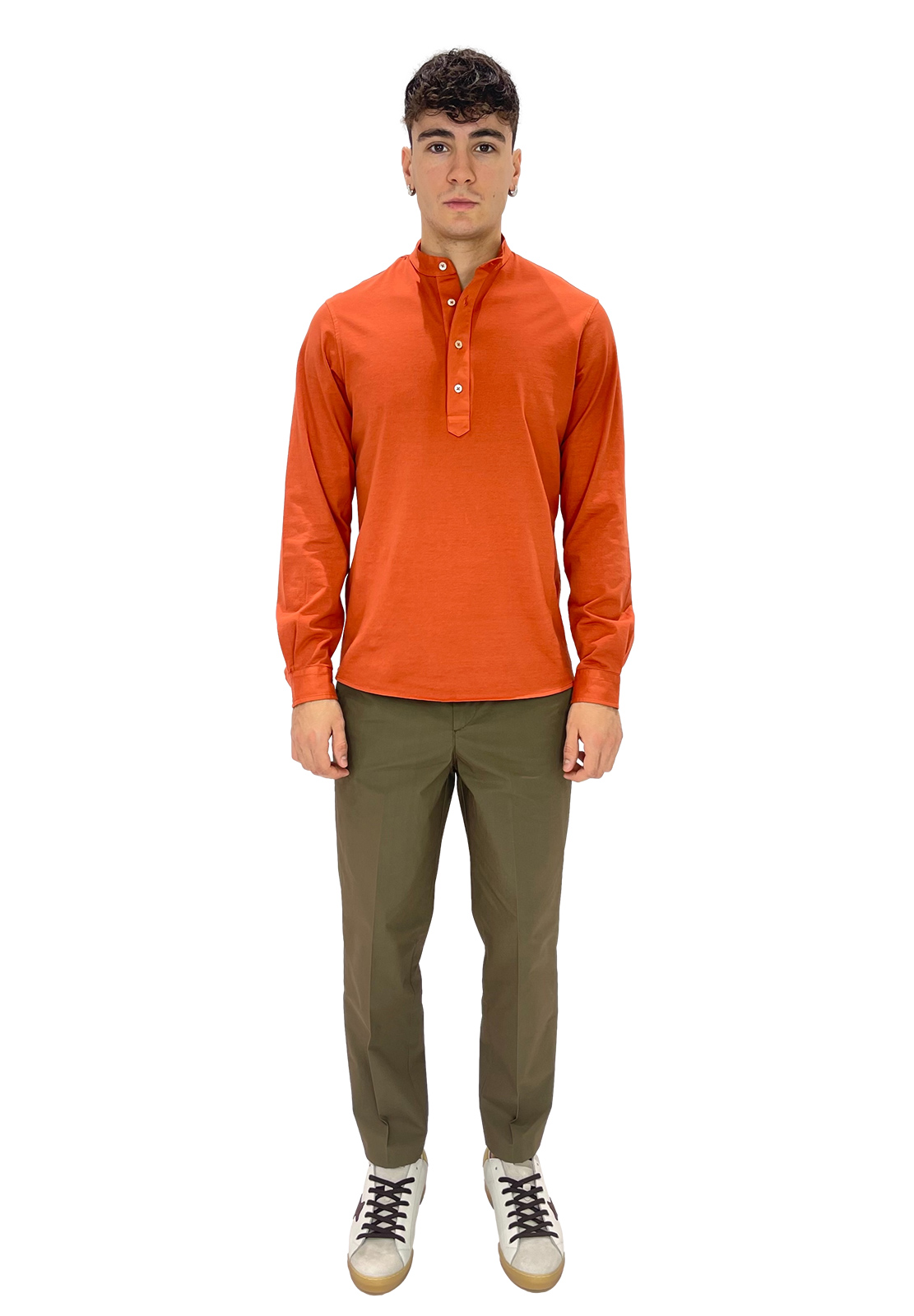 FILIPPO DE LAURENTIIS CAMICIA COREANA IN JERSEY