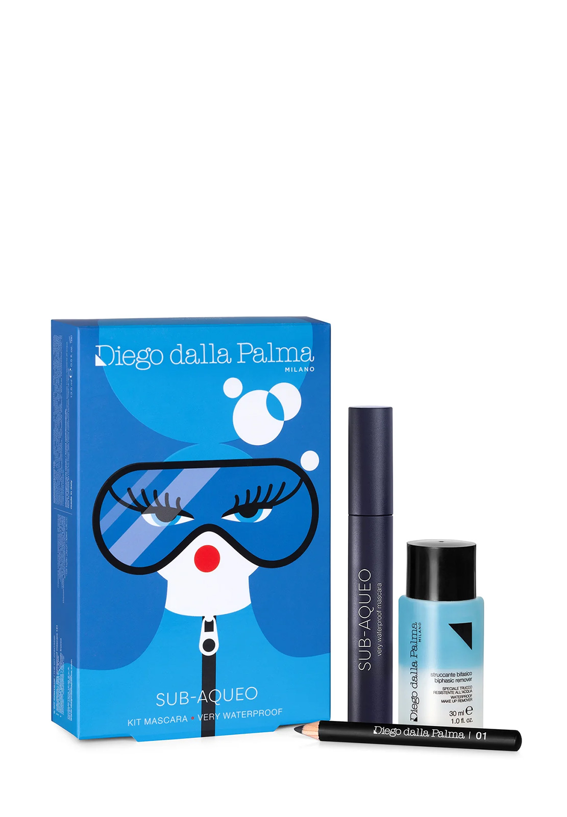 DIEGO DALLA PALMA KIT SUBAQUEO MASCARA