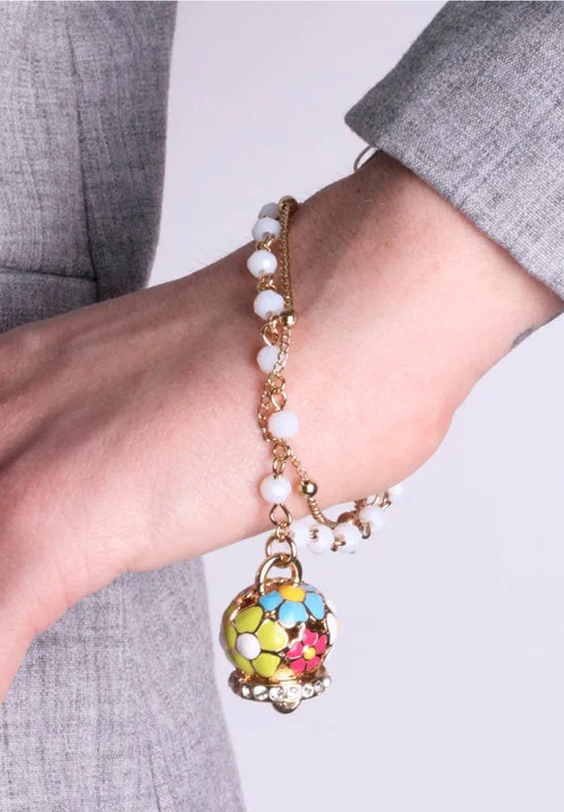 AMO CAPRI BRACCIALE MULTIFILO CAMPANA FIORI