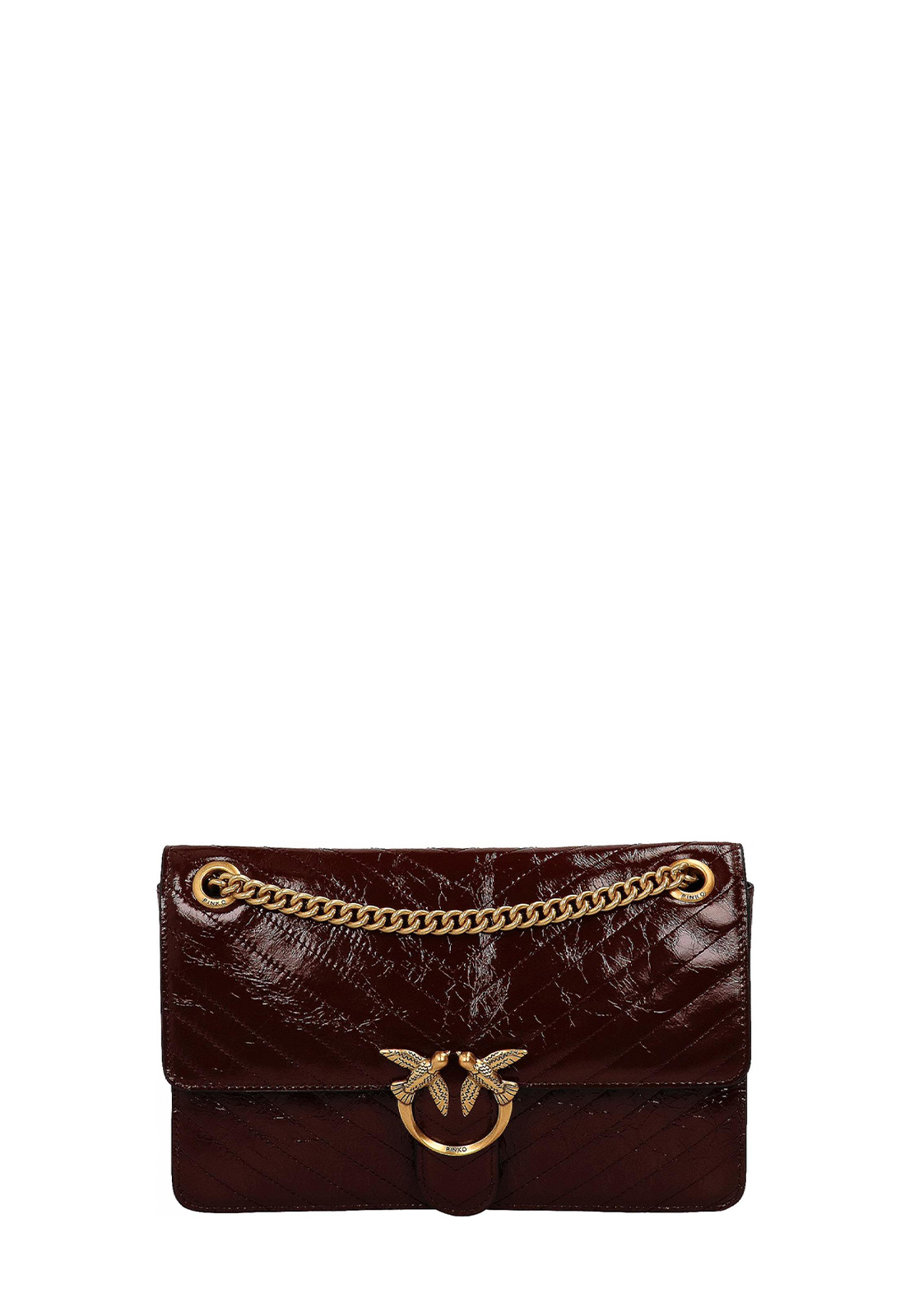 PINKO BORSA LOVE ONE CLASSIC NEW SHINY CALF