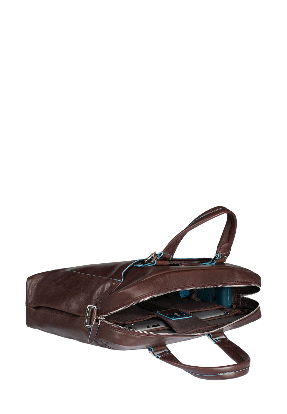 PIQUADRO CARTELLA 2 MANICI PORTA PC 14'' BLUE SQUARE