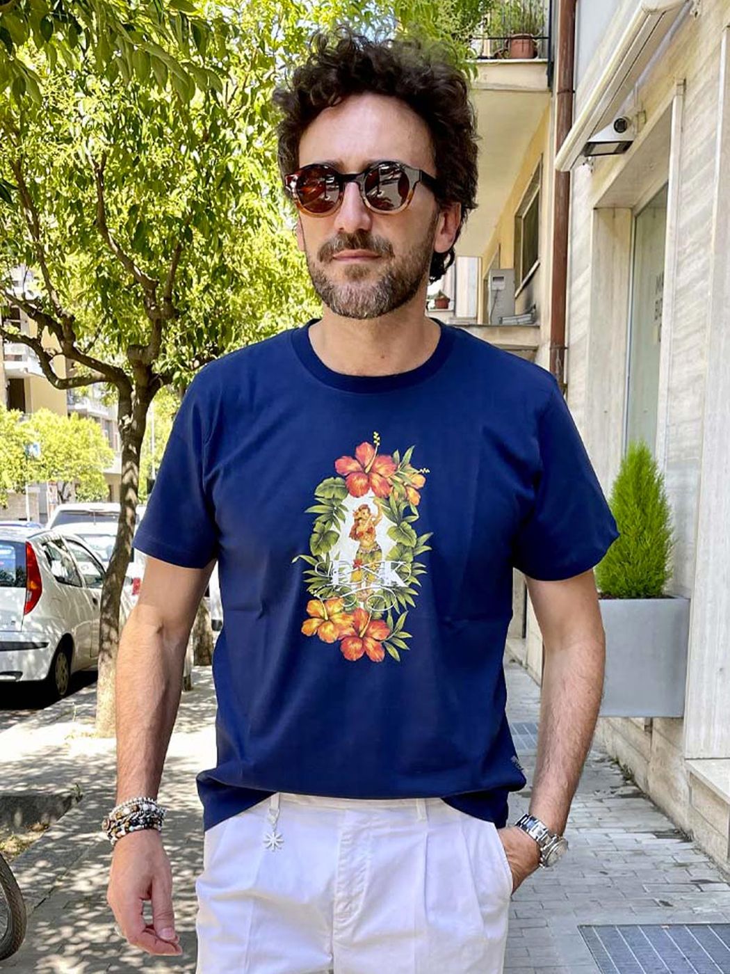 EFFEK T-SHIRT STAMPA HAWAII
