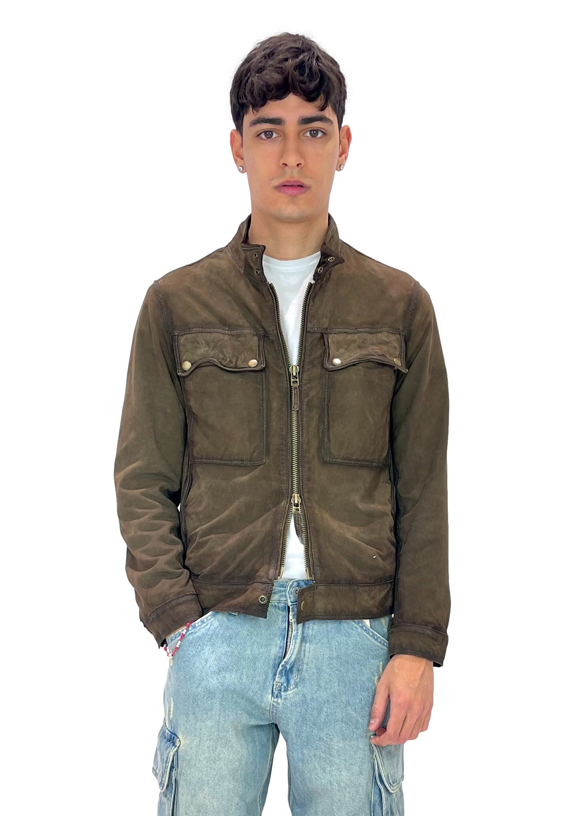 THE JACK LEATHERS GIUBBINO ANDREW BURNED SUEDE