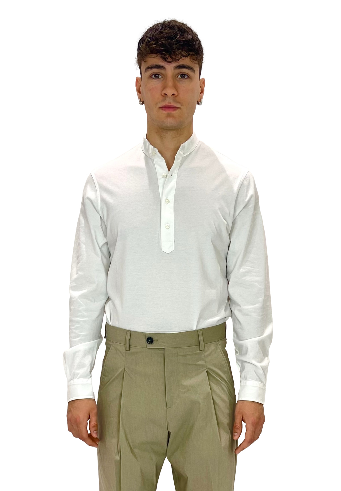 FILIPPO DE LAURENTIIS CAMICIA COREANA IN JERSEY