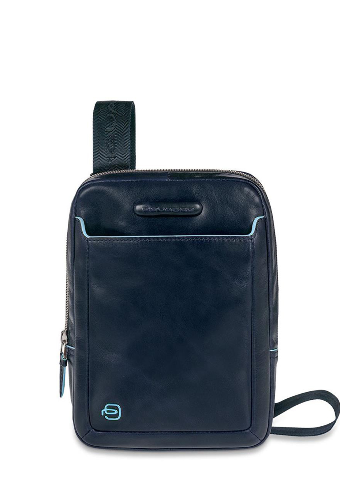PIQUADRO BLUE SQUARE TRACOLLA PELLE