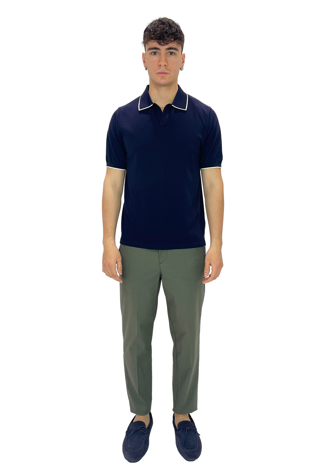 SAINT BARTH POLO IN COTONE CON CONTRASTI