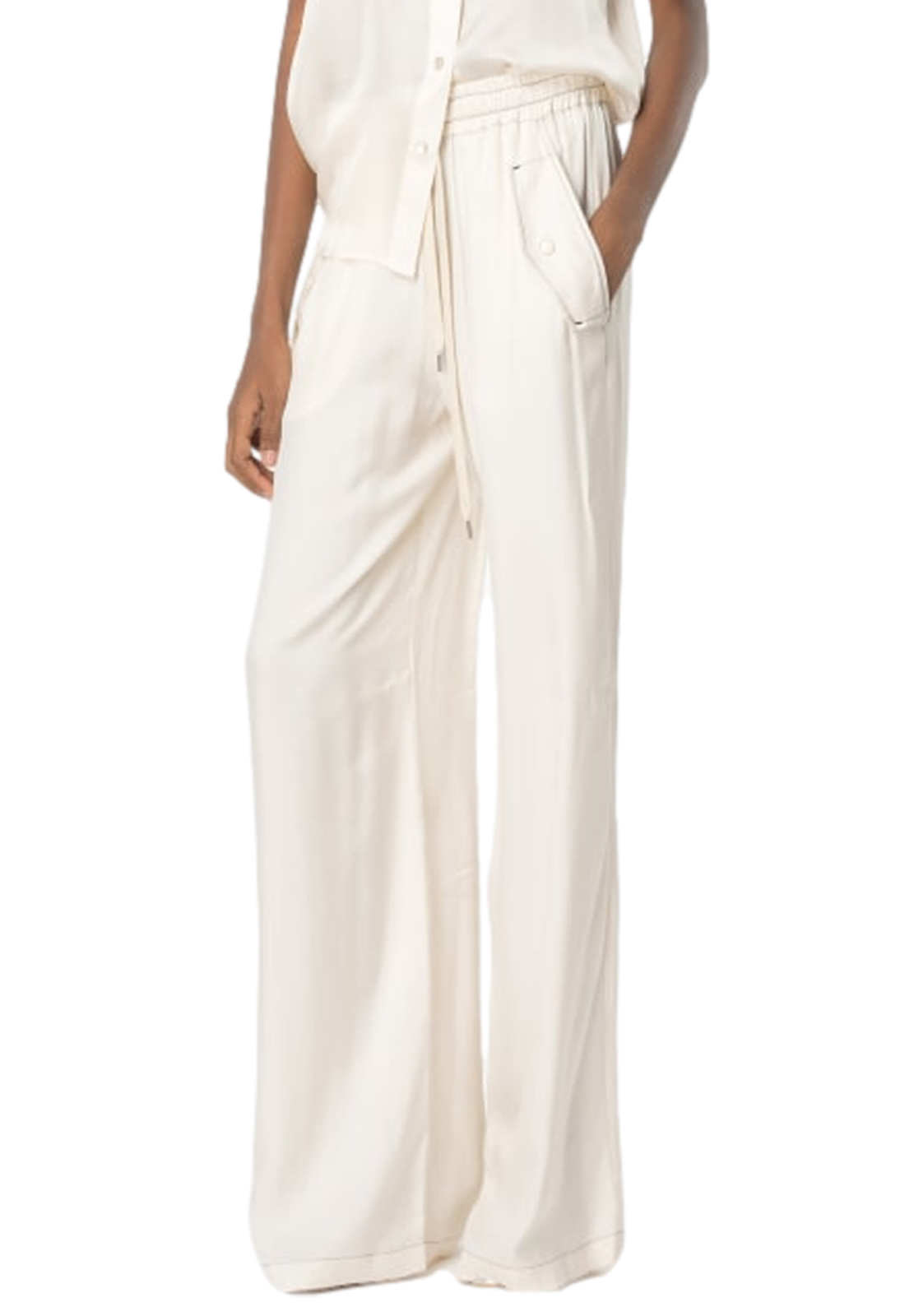 PINKO PANTALONE TWILL VISCOSA