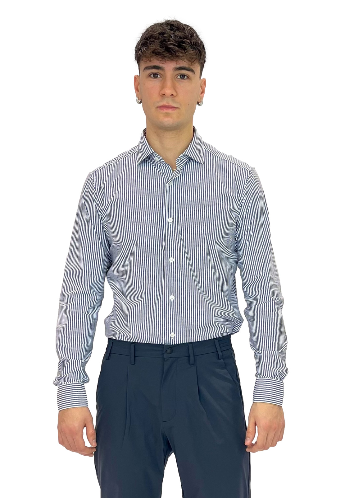 BRANCACCIO CAMICIA NO STIRO A RIGHE