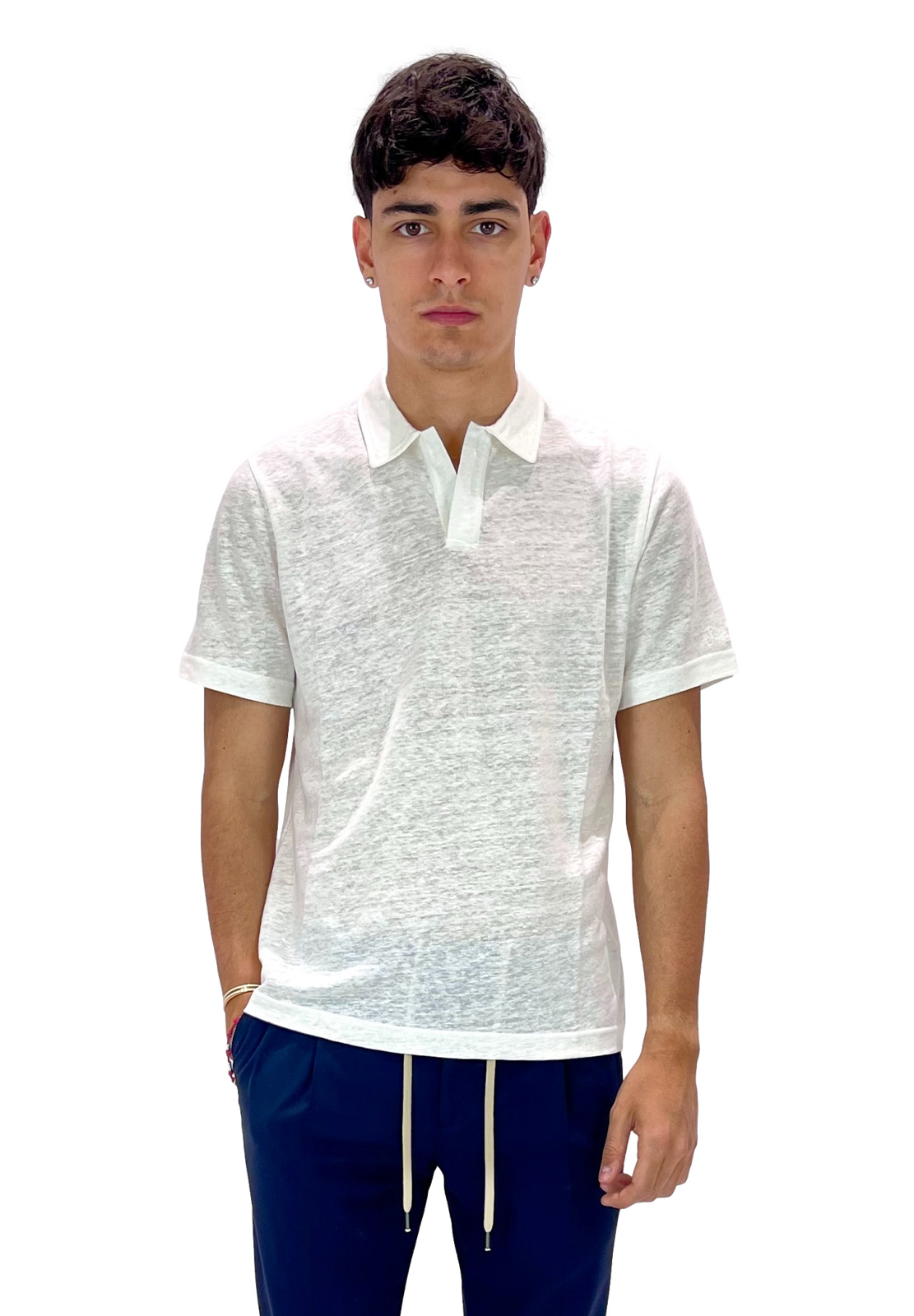 SAINT BARTH POLO IN LINO FRASER