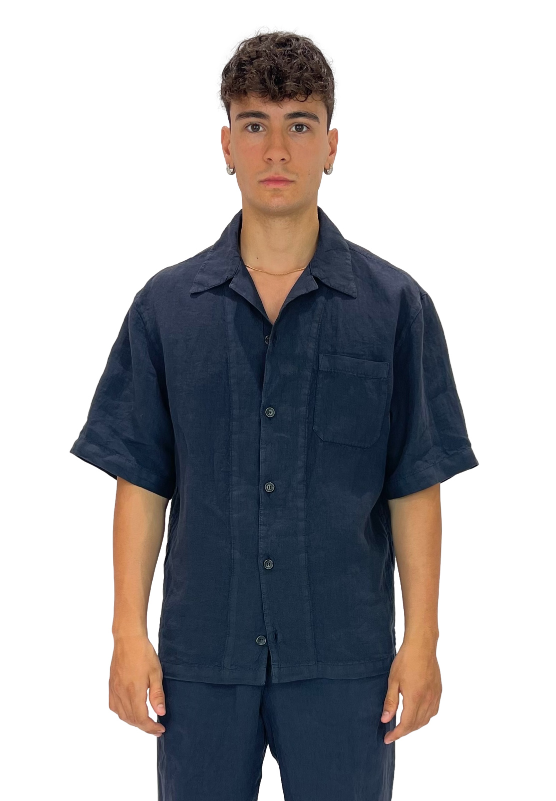 BE ABLE CAMICIA MICKY MANICA CORTA 100% LINO