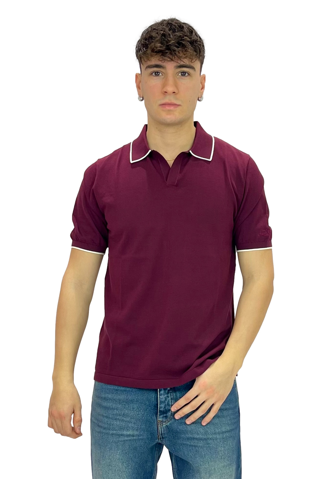 SAINT BARTH POLO IN COTONE CON CONTRASTI