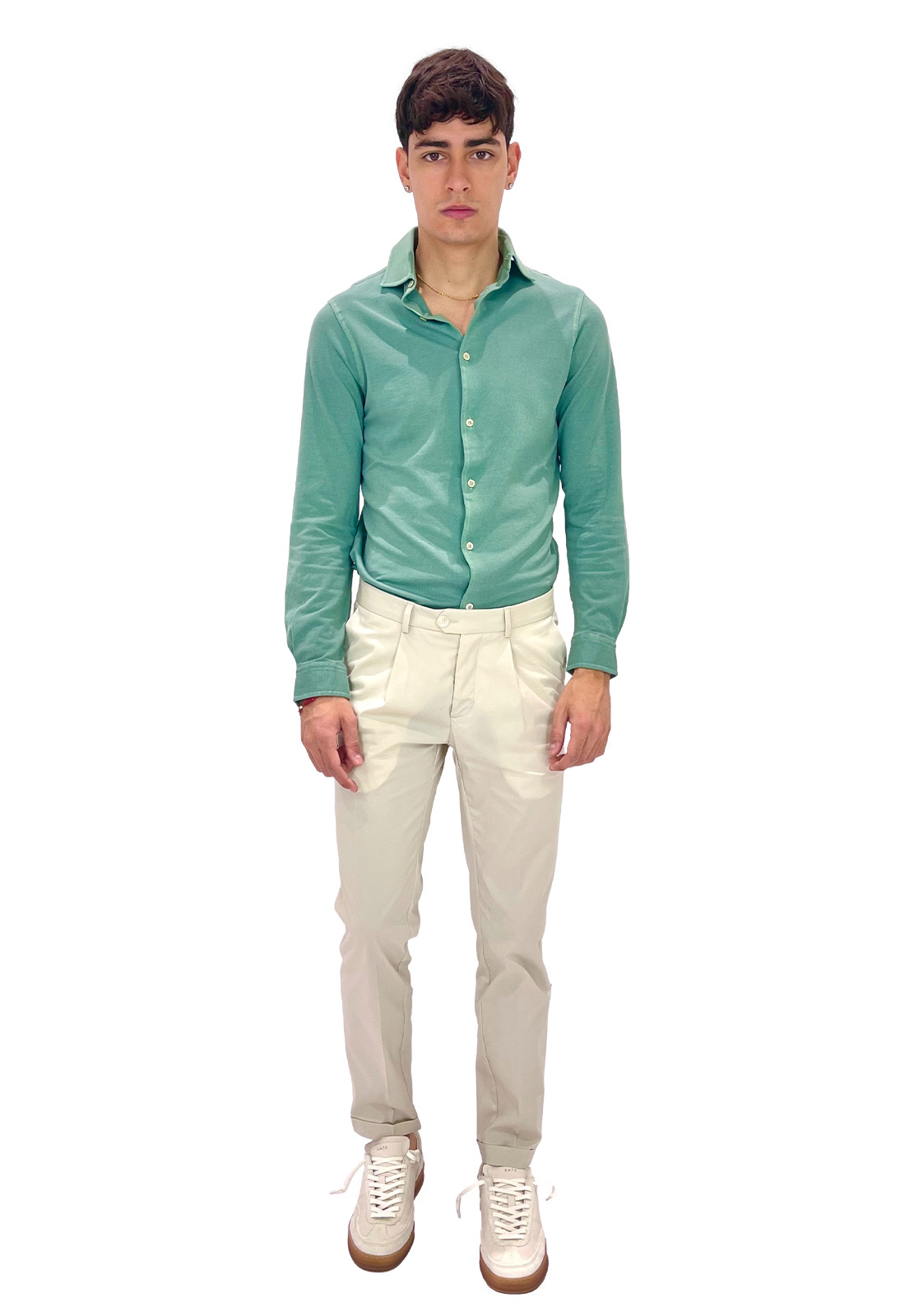 FILIPPO DE LAURENTIIS CAMICIA MANICHE LUNGHE IN COTONE