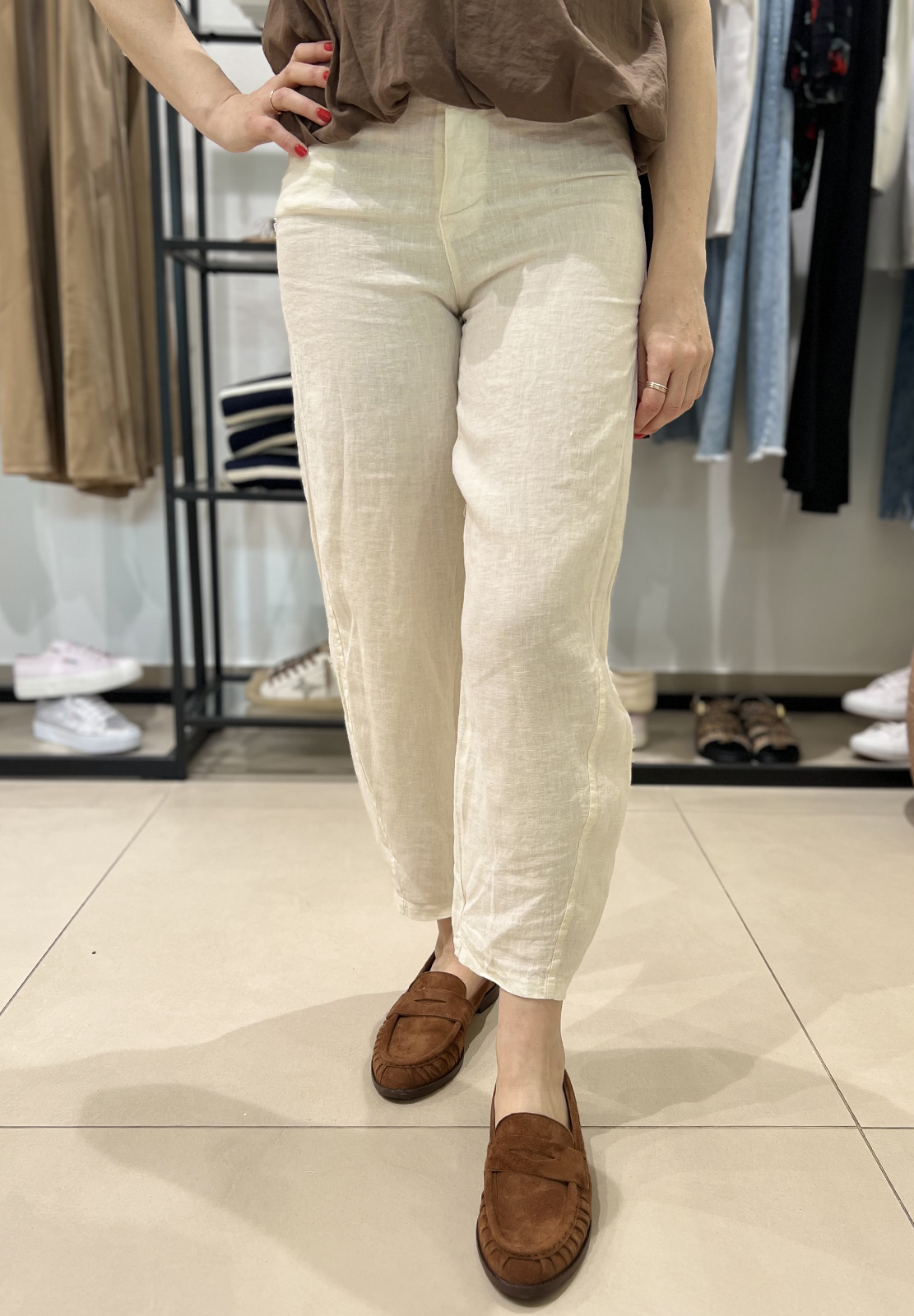 HAVEONE PANTALONE LINO