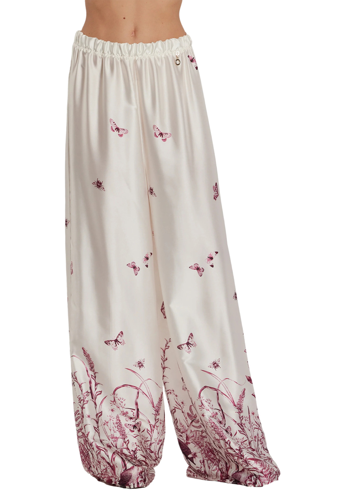 RELISH PANTALONI BADAS PALAZZO FANTASIA BUTTERFLY