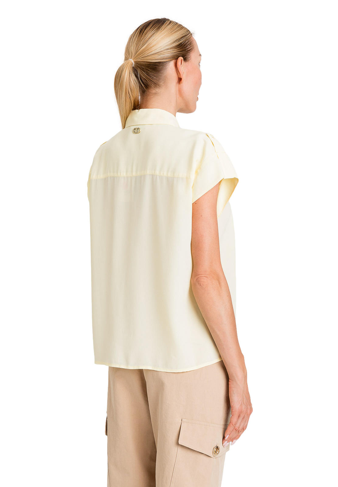 TWINSET CAMICIA MISTO SETA