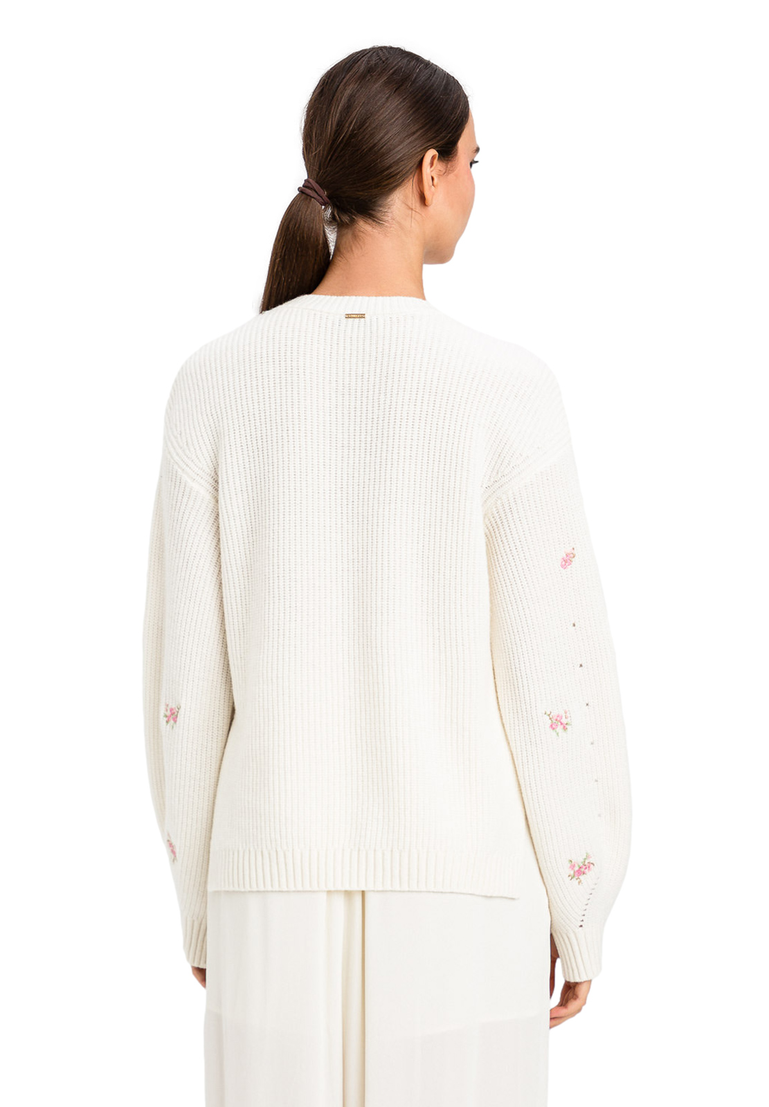 TWINSET PULL IN MAGLIA CON RICAMO FIORI