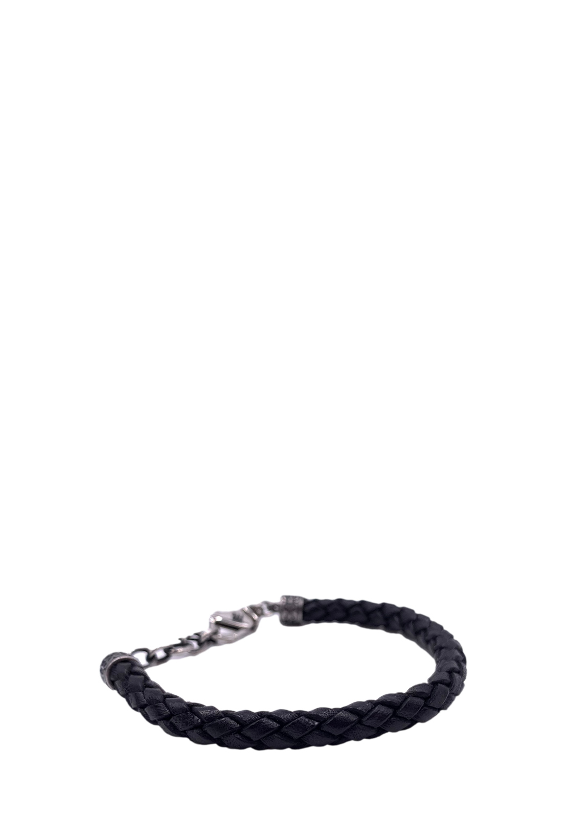 MANCINO BRACCIALE TRECCIA PELLE