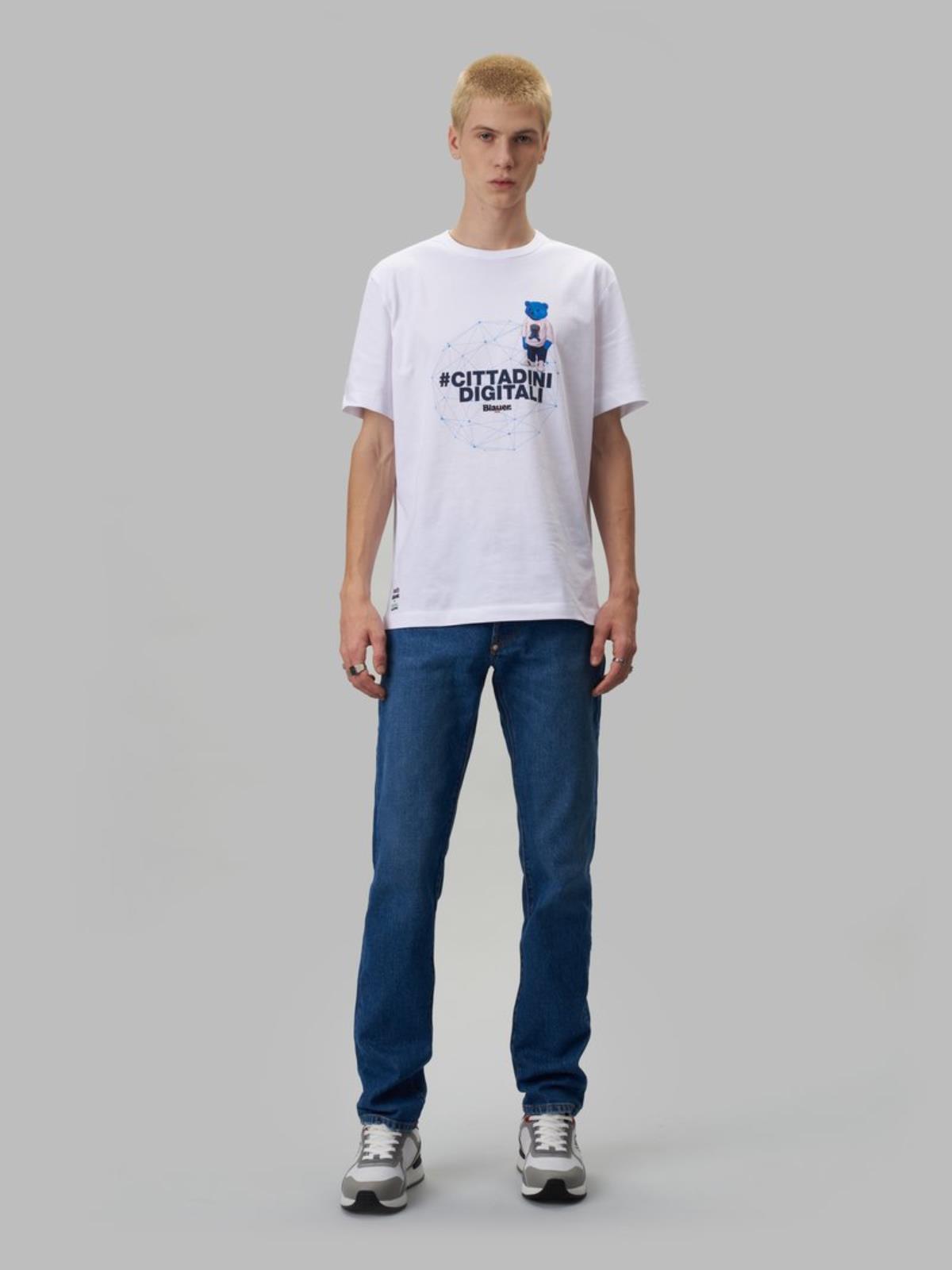 Blauer T-shirt Uomo 22WBLUH02359 004547